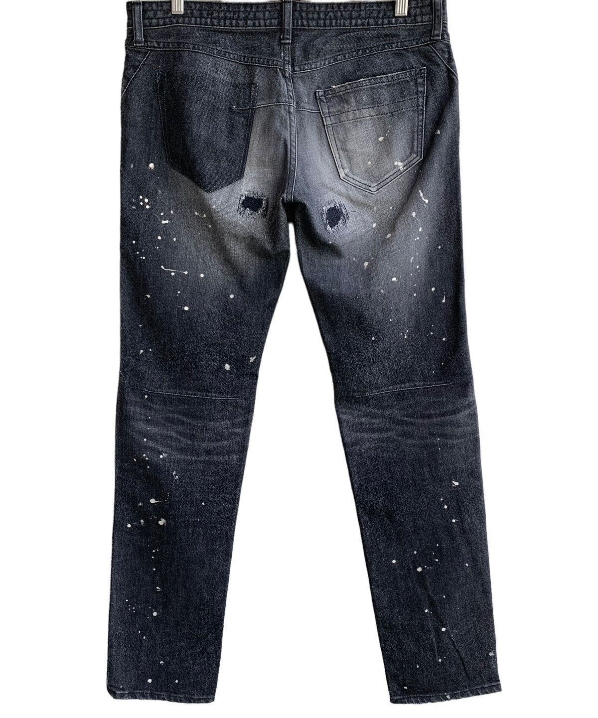 Number (N)ine 🔥Number (N) Distressed Splatter Denim Jeans Size US 32 / EU 48 - 3 Thumbnail