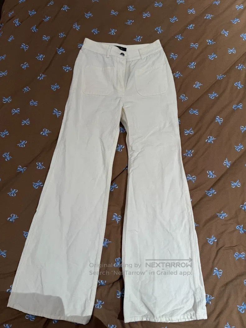 Loro Piana Loro Piana Cotton and linen blend flare pants Size 26" / US 2 / IT 38 - 1 Thumbnail
