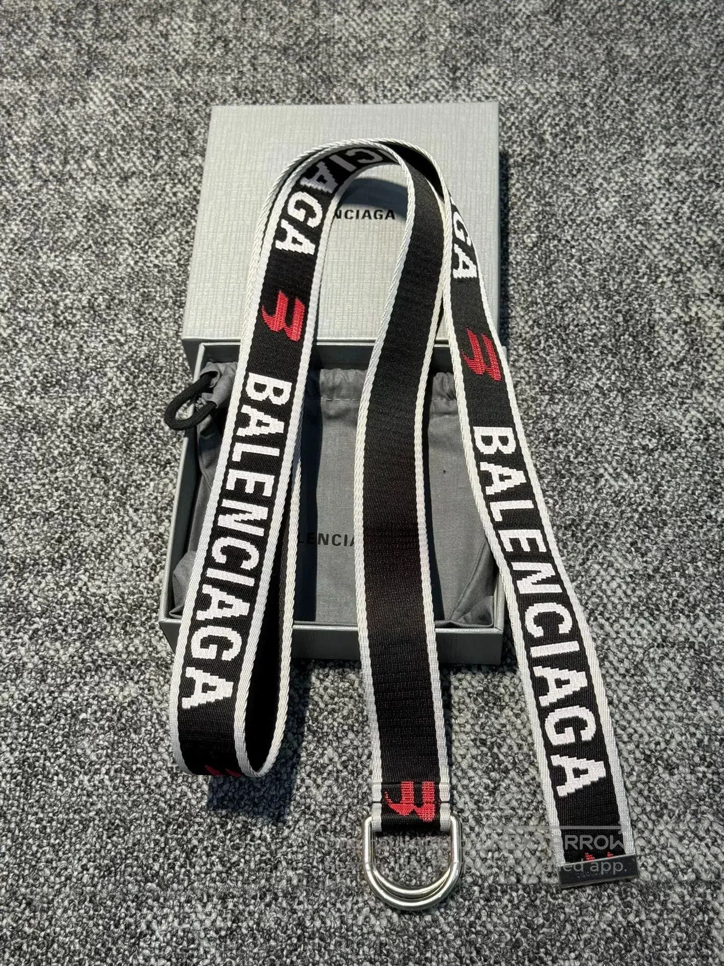 Balenciaga Balenciaga Belt Black White Red Logo. Size ONE SIZE - 1 Thumbnail