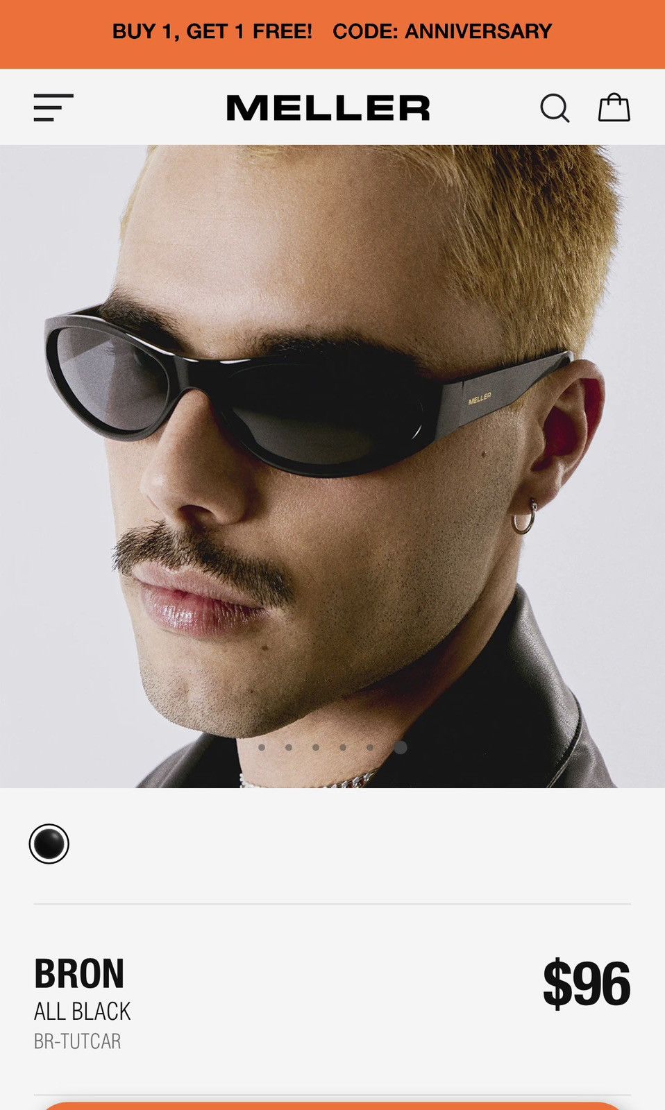 Other MELLER BLACK WRAP AROUND SUNGLASSES Size ONE SIZE - 1 Thumbnail