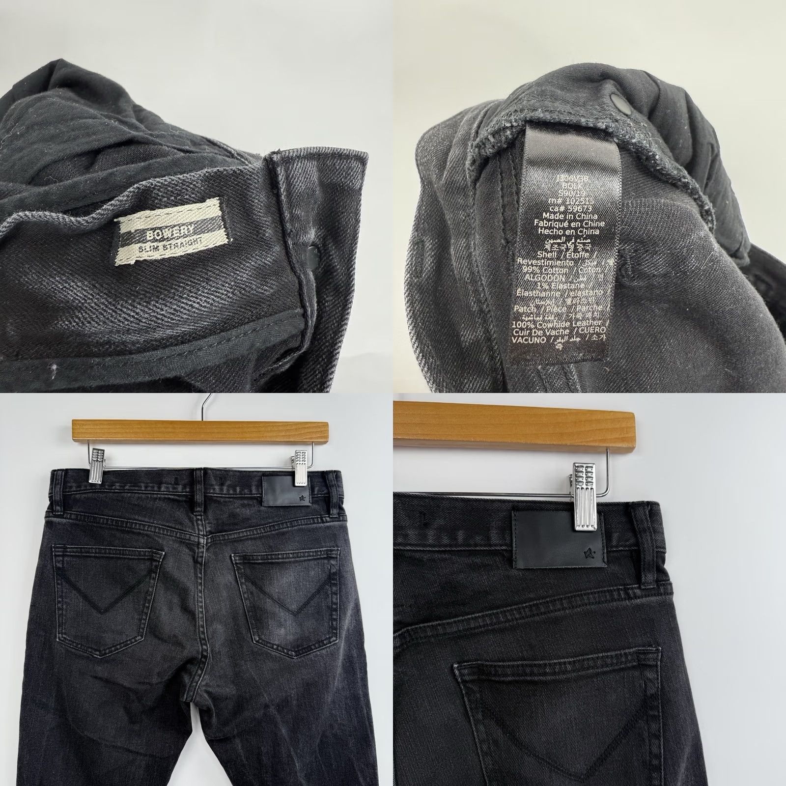 John Varvatos John Varvatos Bowery Jeans Men Slim Straight 32 Black Denim Cotton Blend Zip Pockets 5-Pocket Brand: John Varvatos Bowery Size US 30 / EU 46 - 8 Thumbnail