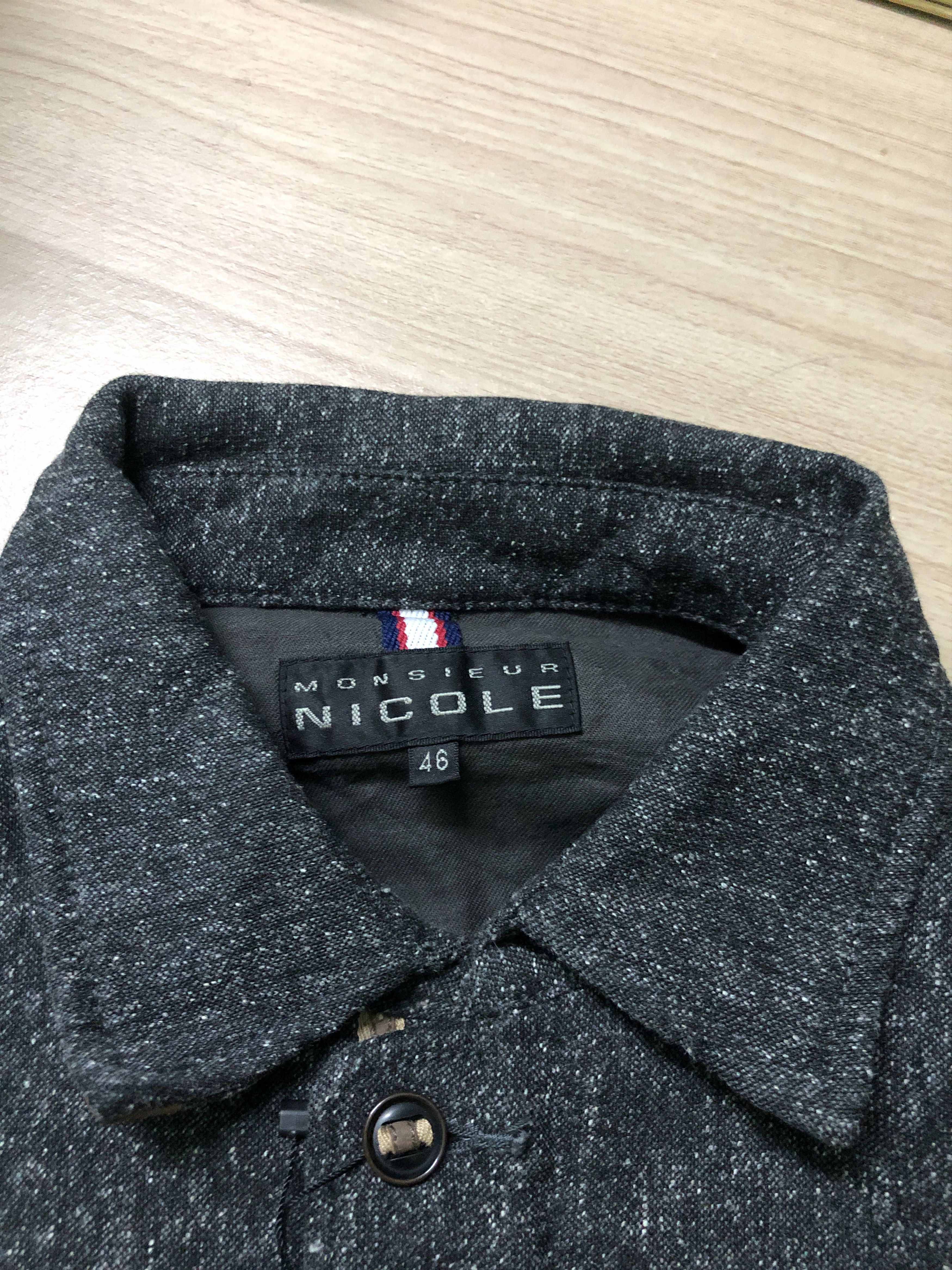 Japanese Brand Vintage 90s Monsieur Nicole Tweed Jacket Size US M / EU 48-50 / 2 - 4 Thumbnail