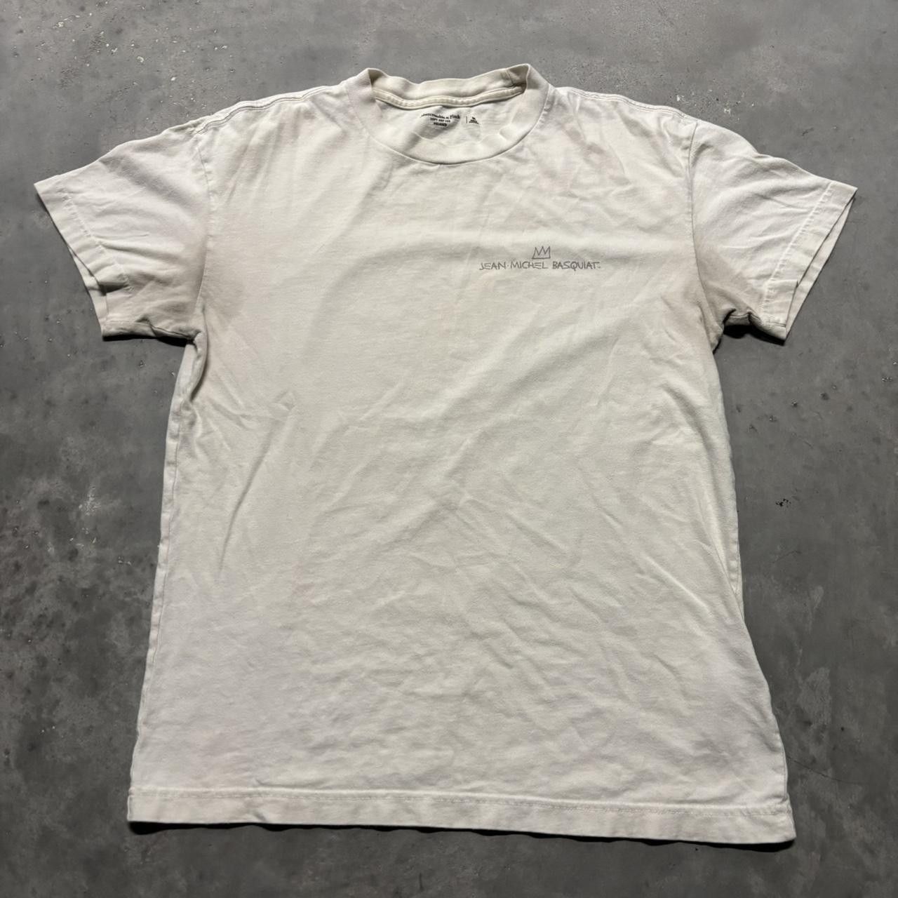 Vintage Crazy Vintage Y2K/2000s White Jean-Michael Basquiat Art Tee! Size US M / EU 48-50 / 2 - 2 Thumbnail