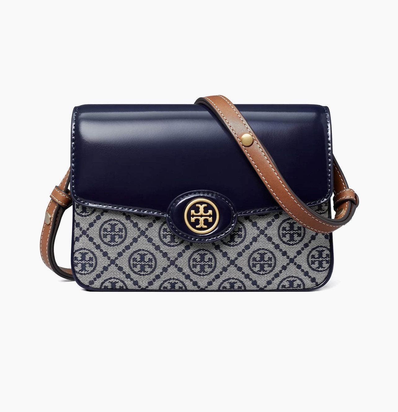 Tory Burch Tory Burch Robinson T Monogram Convertible Shoulder Bag Size ONE SIZE - 1 Thumbnail