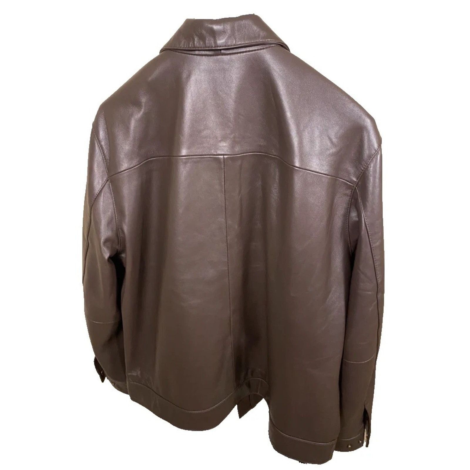Quince jacket men leather brown size xl Quince never worn Size US XL / EU 56 / 4 - 2 Thumbnail