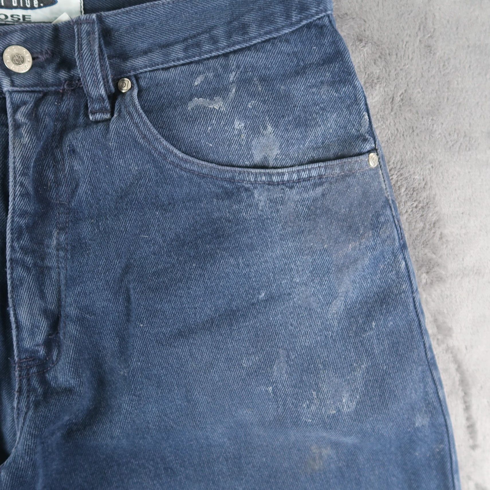 Anchor Blue VINTAGE Anchor Blue Jeans Mens 90s Logo 5-Pocket Denim Relaxed Fit 33x30 Blue USA Made 90s Grunge Hip Hop Skater Size US 33 - 4 Thumbnail