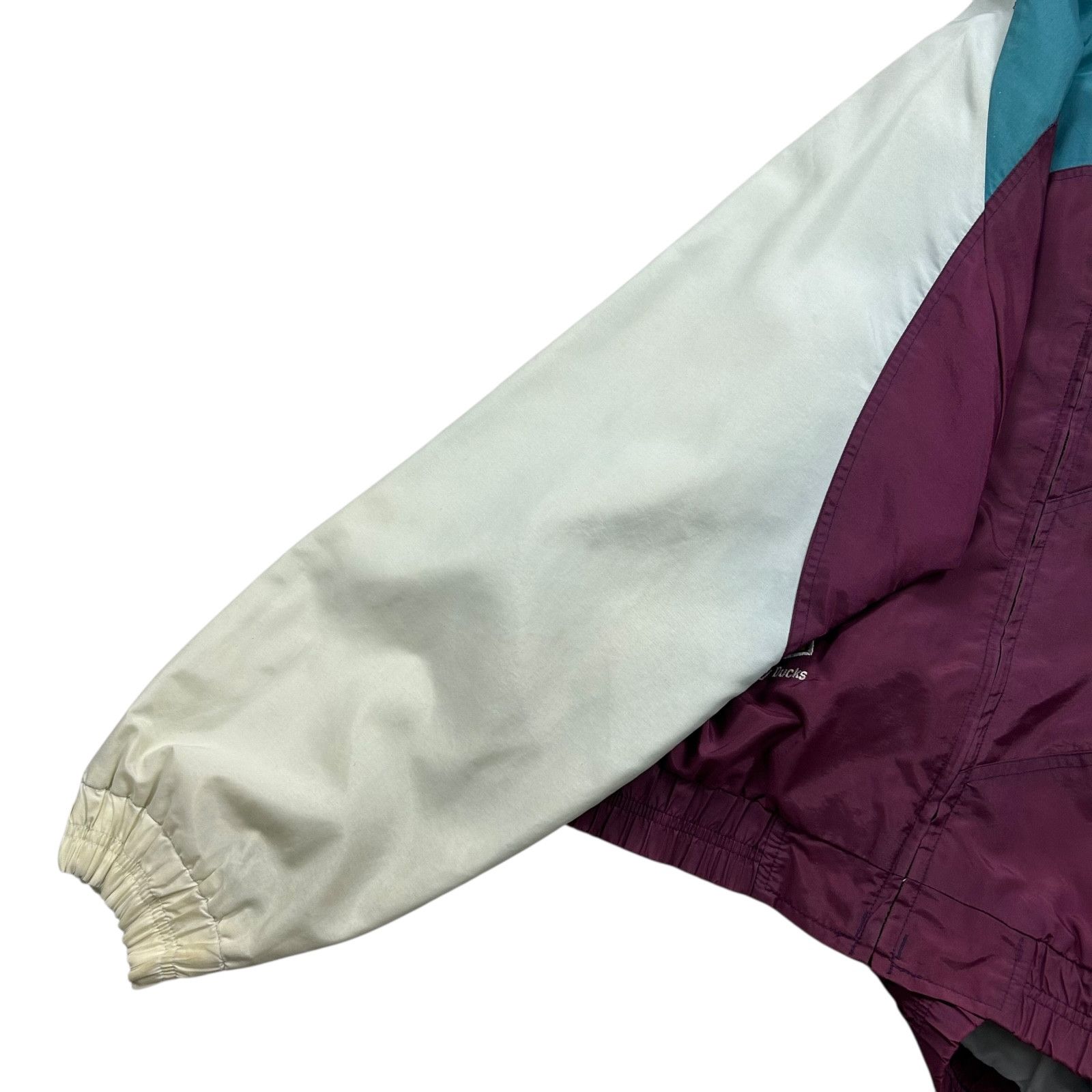 NHL 90s MIGHTY DUCKS LOGO ATHLETIC SHARKTOOTH WINDBREAKER JACKET Size US L / EU 52-54 / 3 - 11 Thumbnail