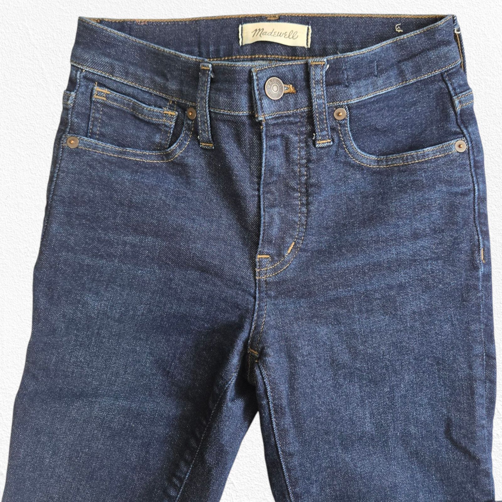 Madewell Madewell 9" Dark Wash Mid-Rise Skinny Jeans Size 24 Size 24" / US 00 / IT 34 - 3 Thumbnail