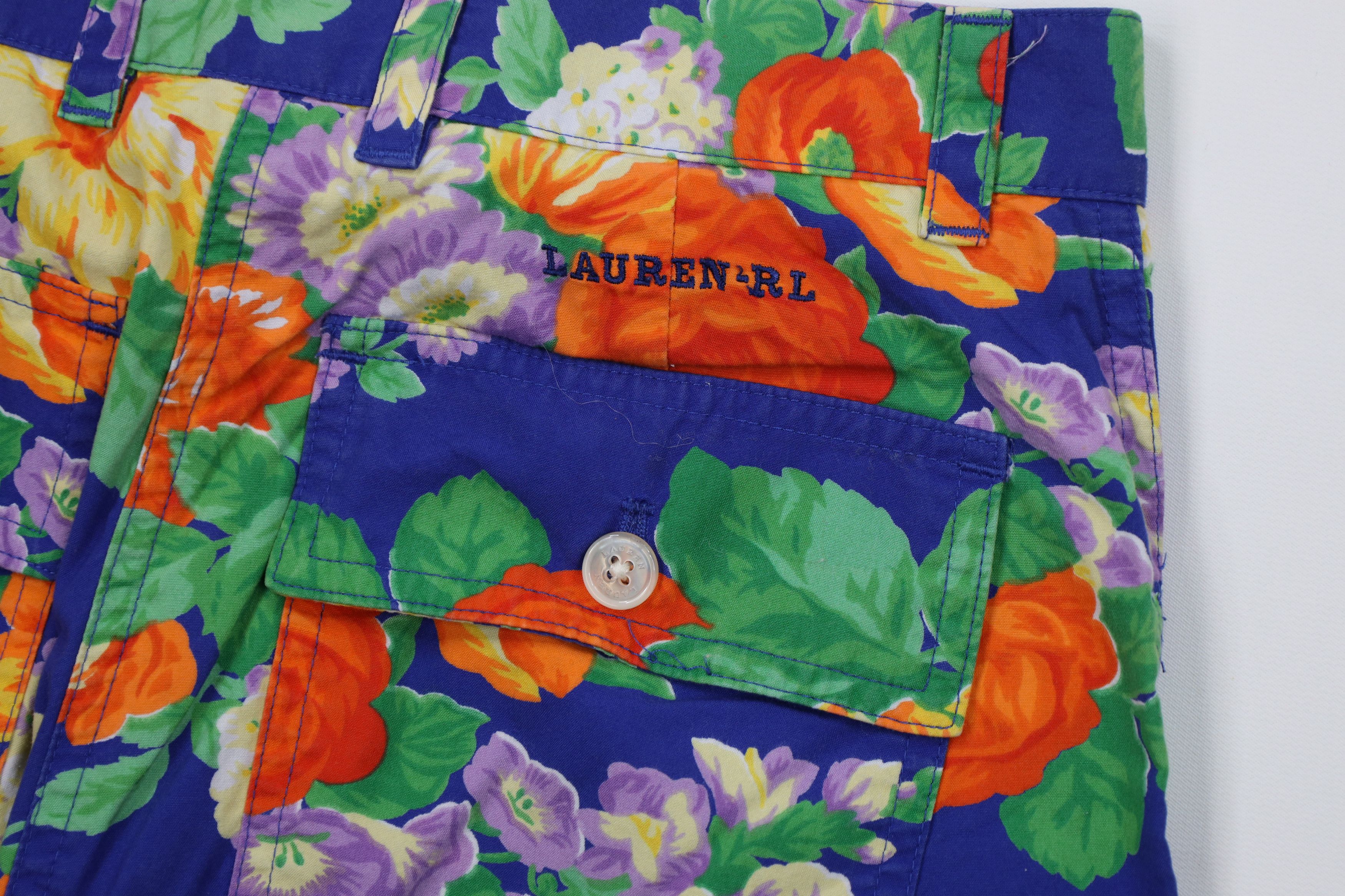 Ralph Lauren Vintage 90s Ralph Lauren All Over Print Capris Pants Cotton Size 27" / US 4 / IT 40 - 12 Thumbnail