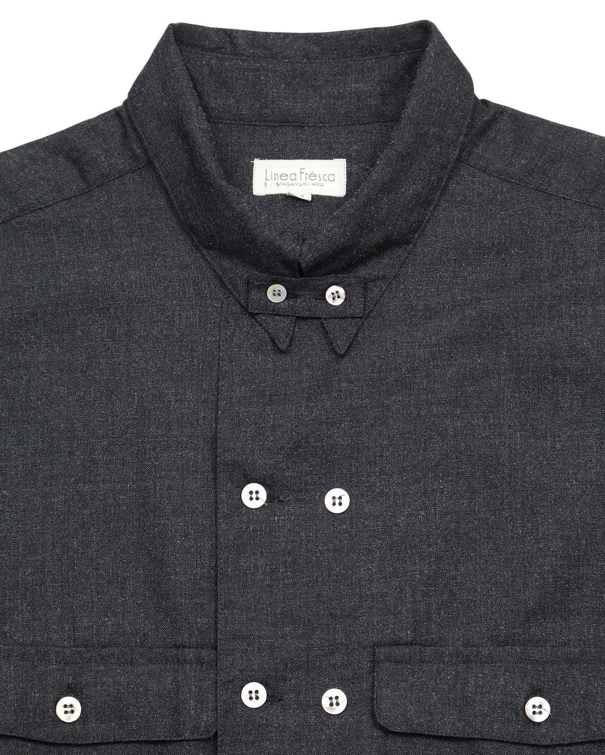 Japanese Brand 1990S LINEA FRESCA BY MASAYUKI ABO DOUBLE POCKET WOOL SHIRT Size US M / EU 48-50 / 2 - 3 Thumbnail