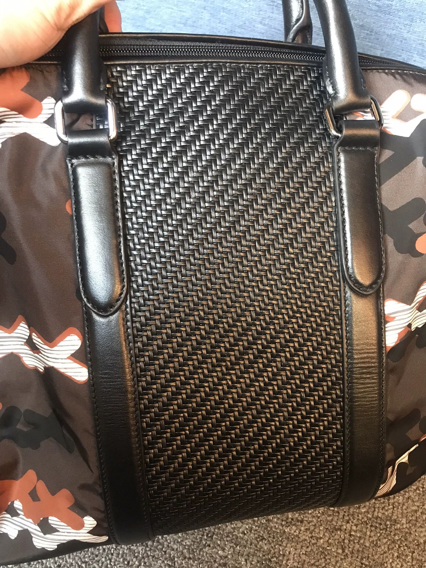 Ermenegildo Zegna Zegna Couture Nylon Leather Travel Bag XXX Print Size 42 - 7 Thumbnail