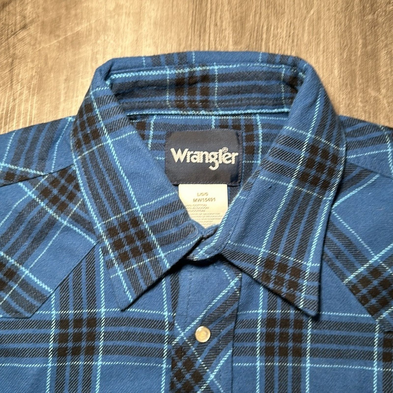 Wrangler Wrangler Western Flannel Long Sleeve Pearl Snap - Large Size US L / EU 52-54 / 3 - 6 Thumbnail