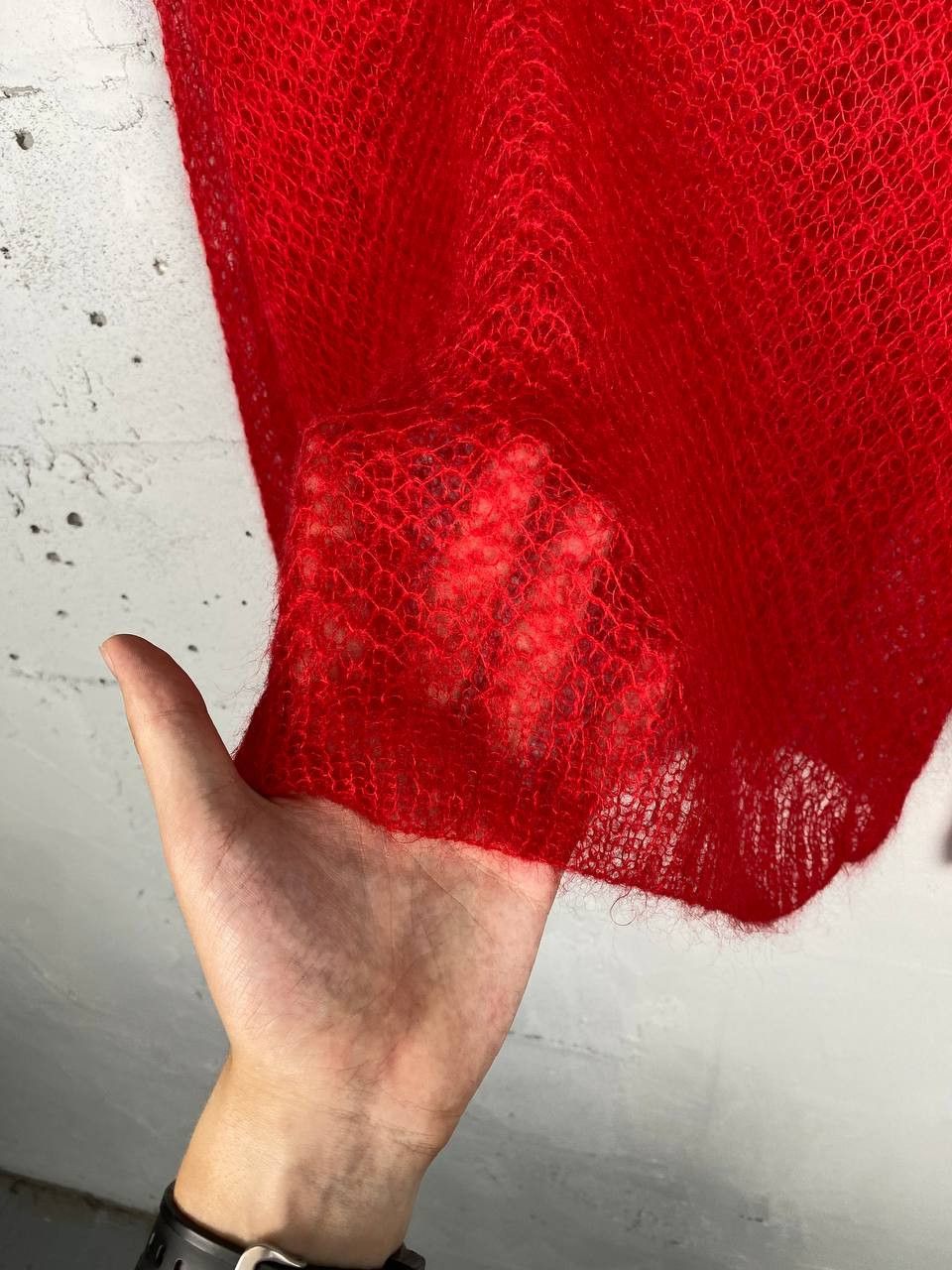 Seditionaries MARNI Style Mixed Mohair Open Knit Sweater red Size S / US 4 / IT 40 - 3 Thumbnail