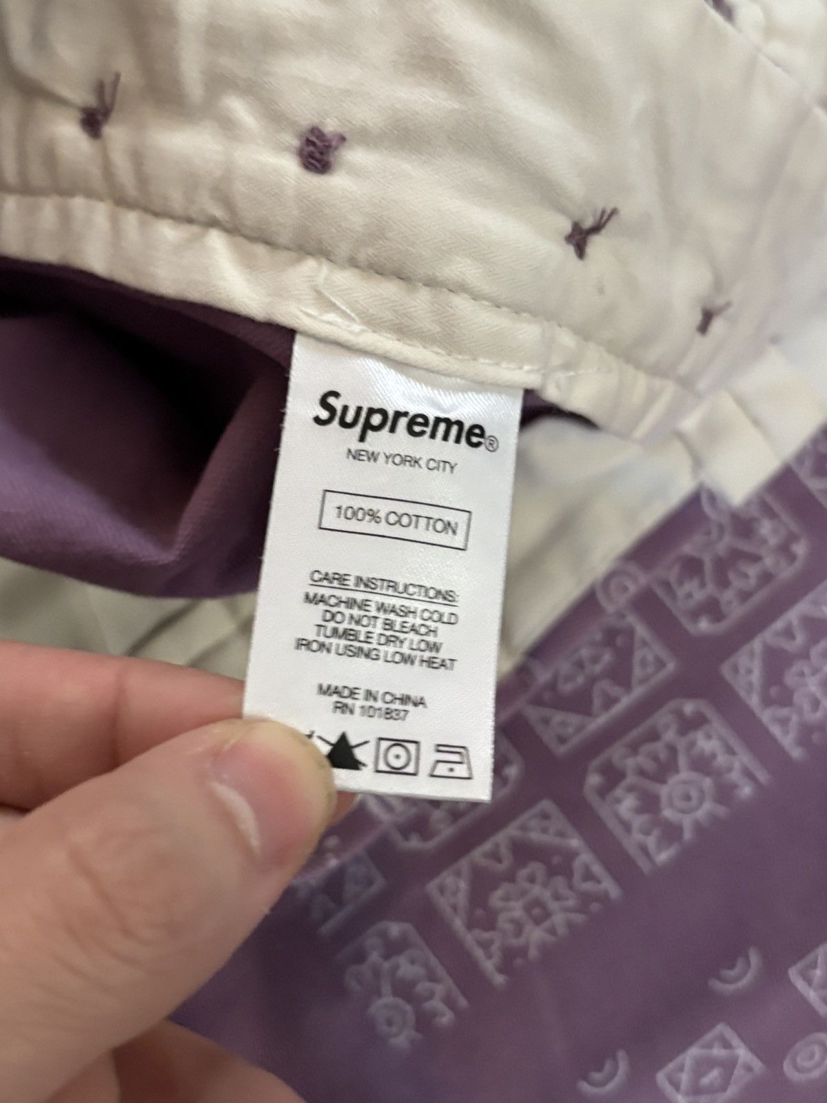 Supreme Supreme Paisley Grid Chino Pant SS20 Lilac Size US 32 / EU 48 - 6 Thumbnail