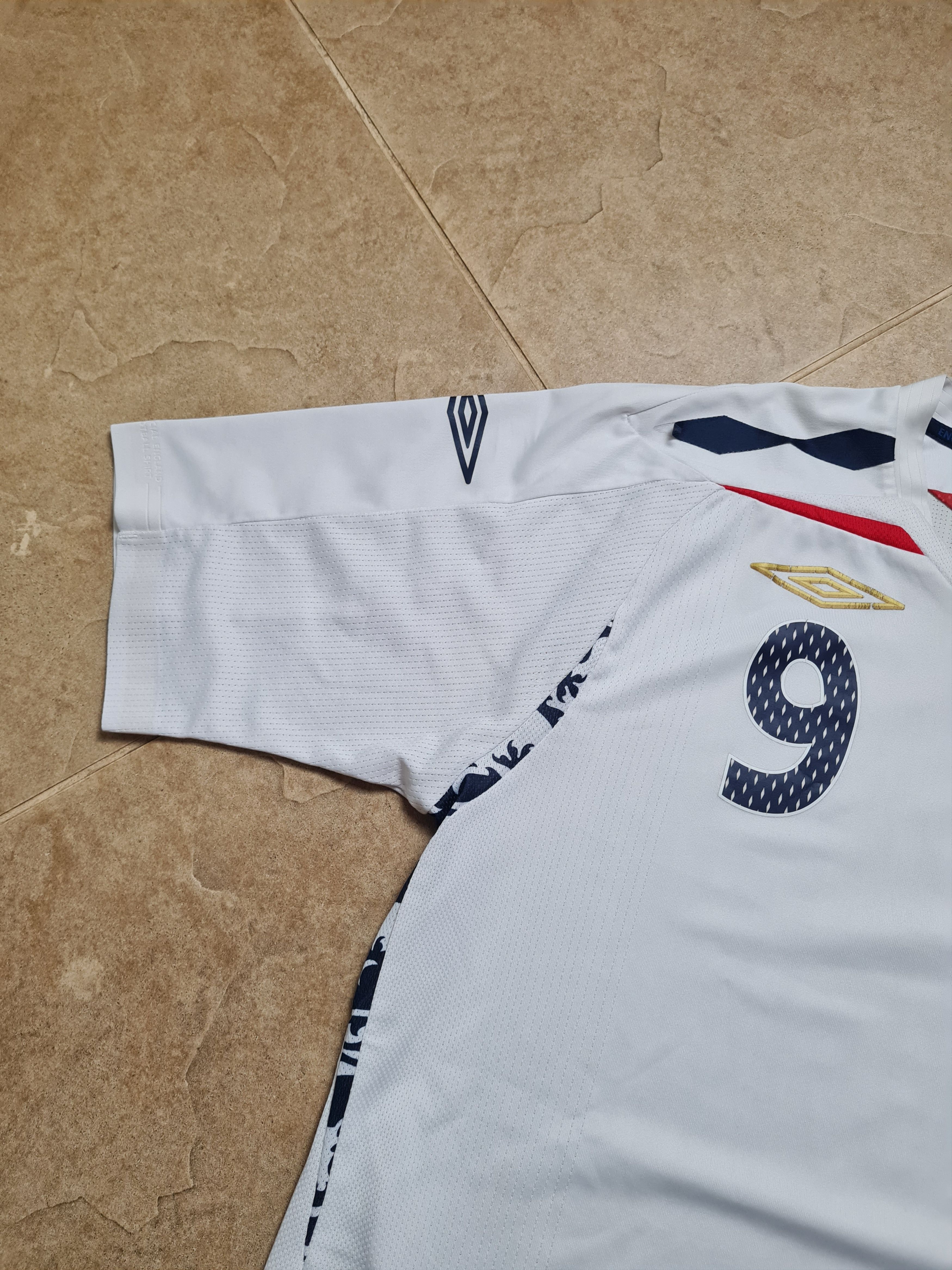 Umbro Vintage Umbro #9 Rooney ENGLAND 2008/2010 Football Soccer Size US L / EU 52-54 / 3 - 10 Thumbnail