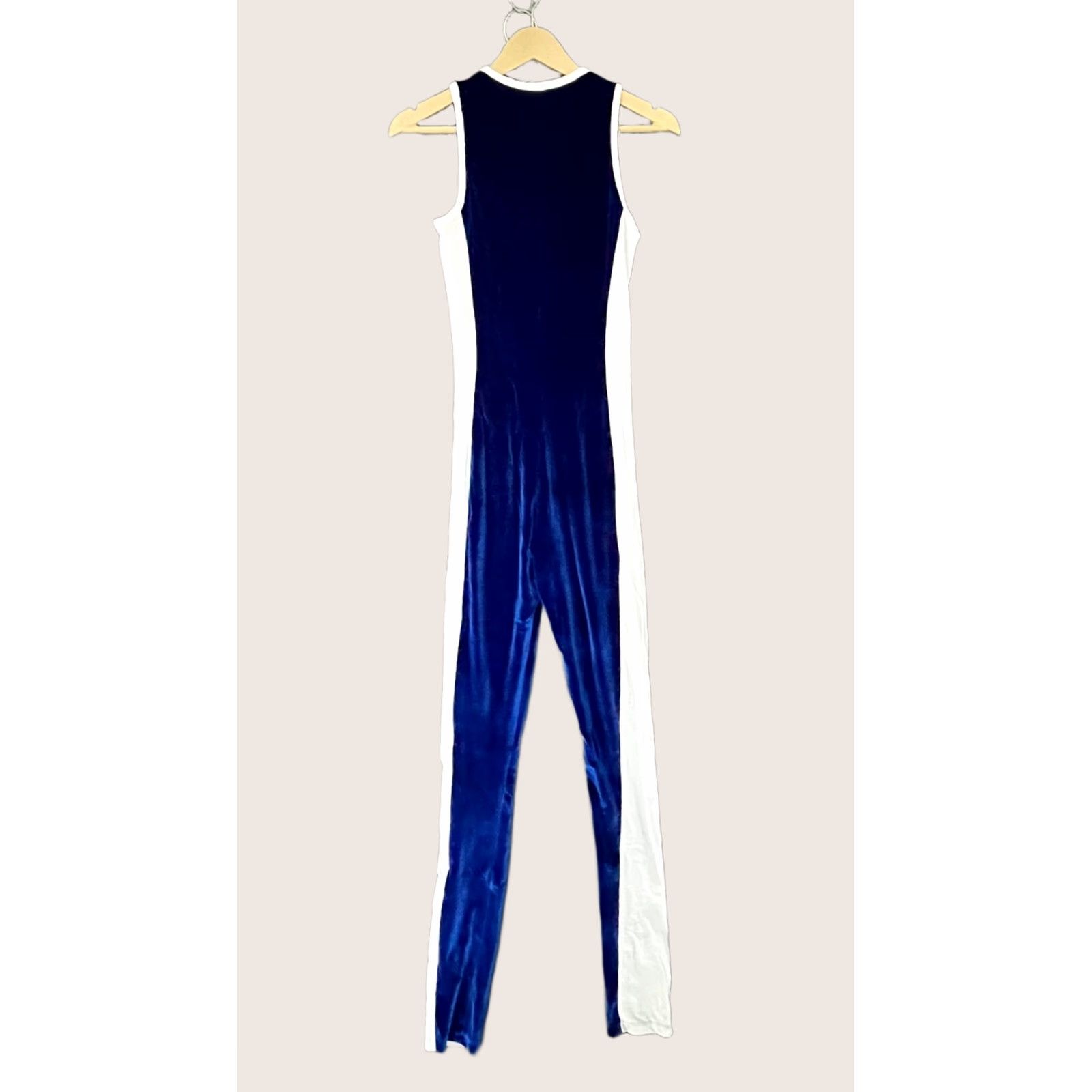 Vintage Codigo Women's Yoga Sleeveless Tight 1/4 Zip Round Neck Blue Jumpsuit Size M Size 32" / US 10 / IT 46 - 1 Thumbnail