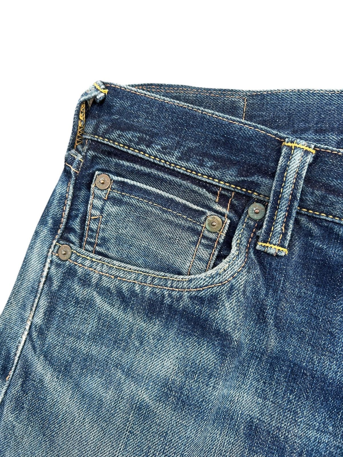 Kapital Thrashed Vintage Evisu Selvedge No1 Special Denim Jeans Size US 37 - 9 Thumbnail