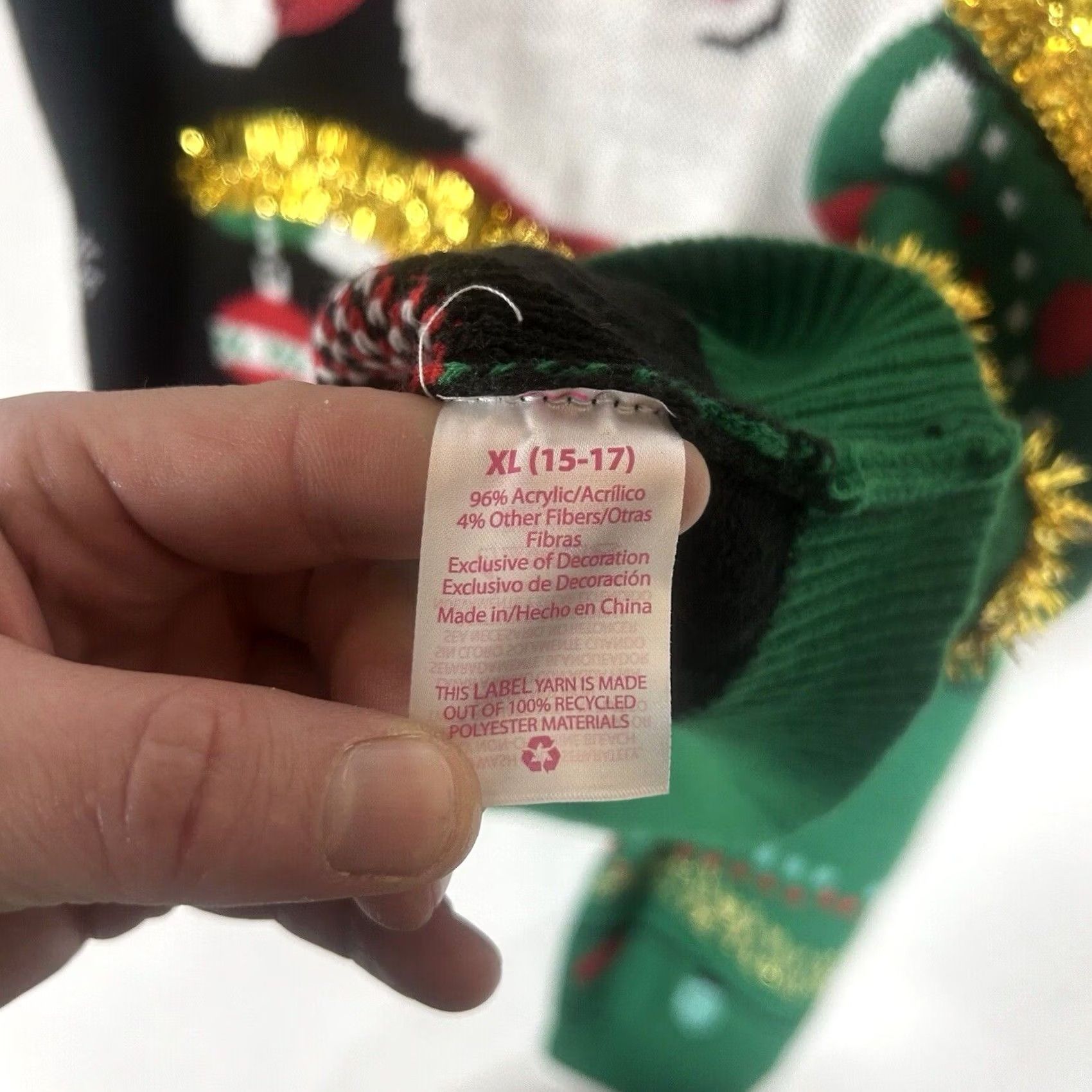 Vintage VINTAGE Ugly Christmas Sweater Womens Juniors XL 15-17 Festive Funny Party Holiday Santa Size XL / US 12-14 / IT 48-50 - 4 Thumbnail