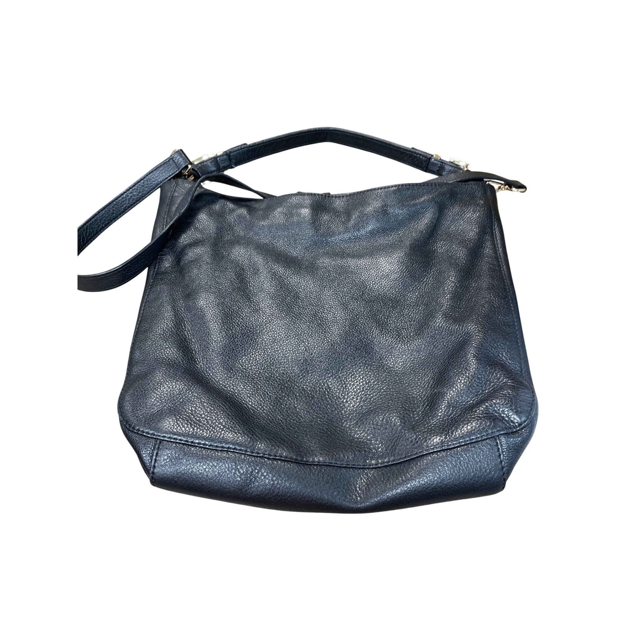 Michael Kors Michael Kors black leather pebbl;ed gold ware crossbody shou Size ONE SIZE - 11 Thumbnail