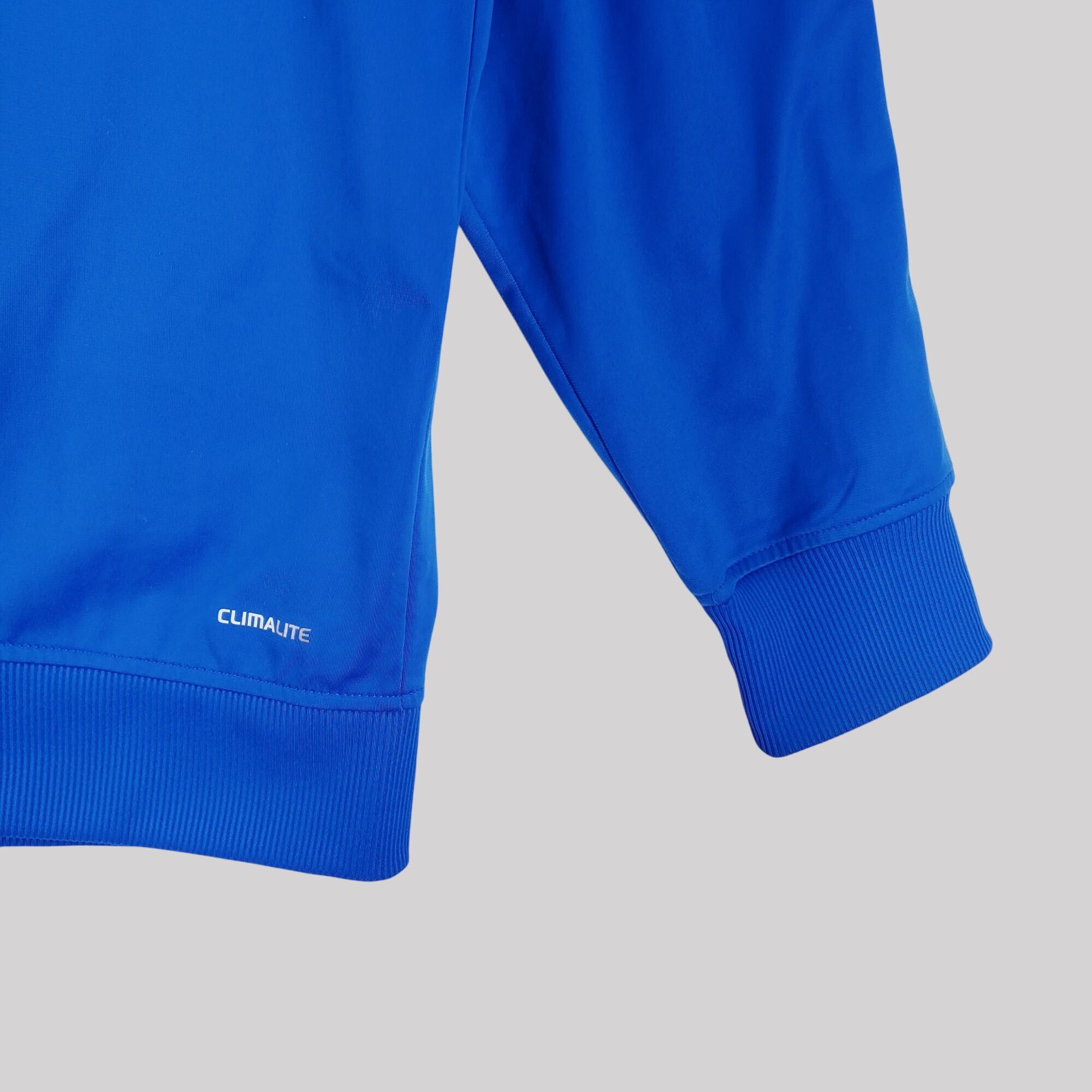 Adidas Adidas Blue Full-Zip Climalite Track Jacket With Striped Size US XL / EU 56 / 4 - 3 Thumbnail