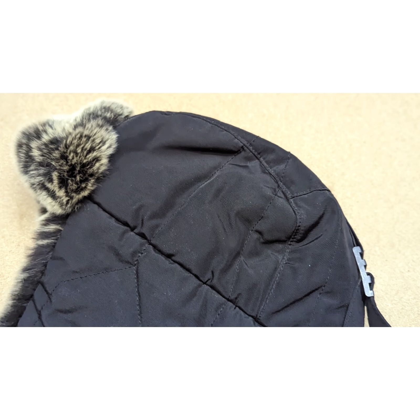 Vintage Woolrich Trapper Hat Size Small Rabbit Fur Trim Black Ushanka Ear Flap Unisex Adults Winter Fur Trim Hats Mens Womens Size ONE SIZE - 2 Thumbnail