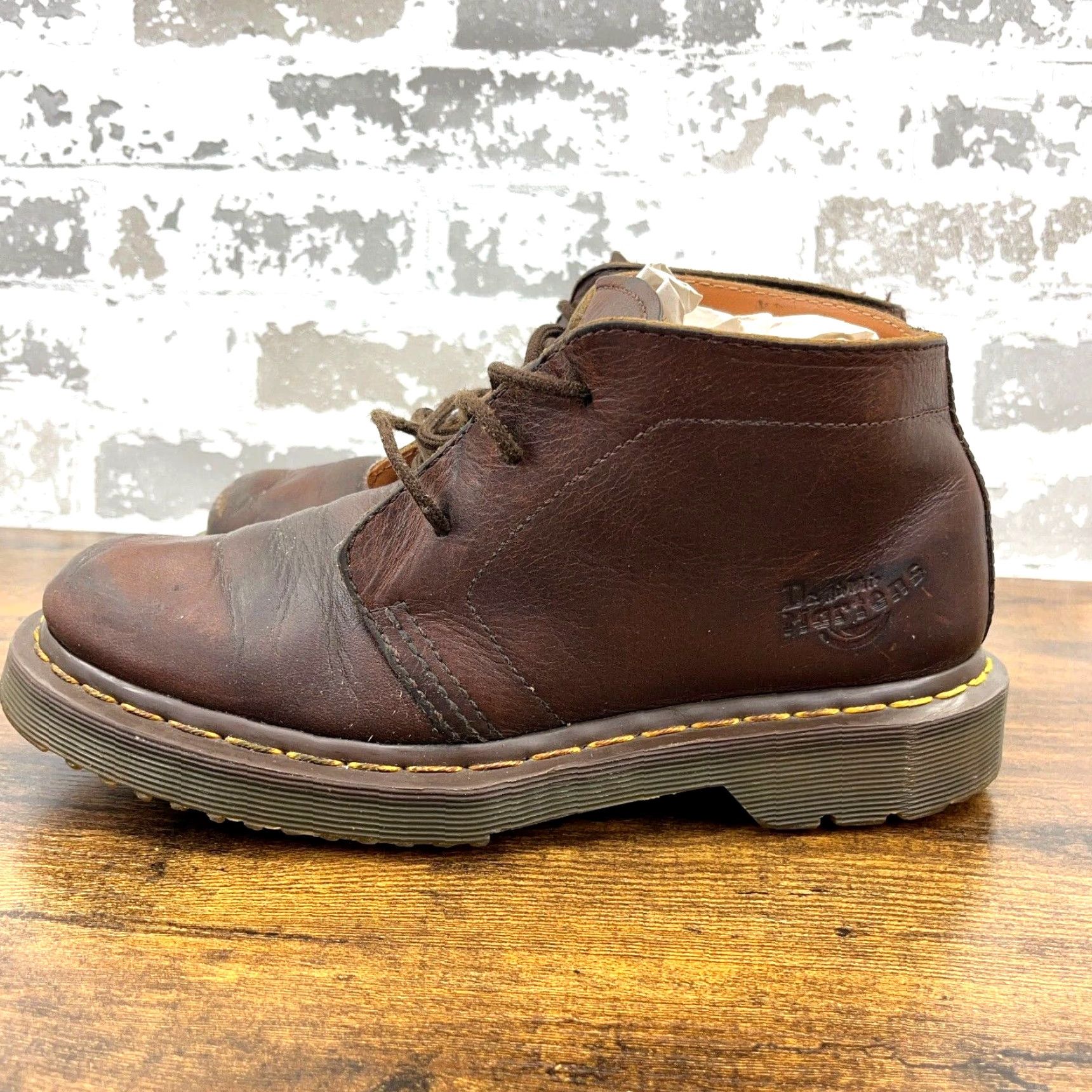 Dr. Martens Dr. Martens Chukka Boots Men 8 US Leather Dark Brown Lace Up Mid Top Casual Boots Size US M / EU 48-50 / 2 - 4 Thumbnail