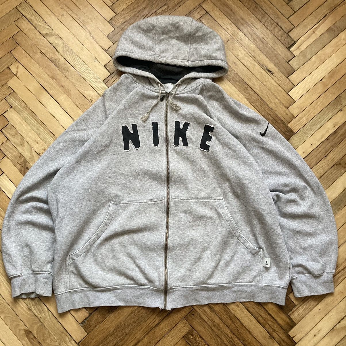 Grey vintage nike hoodie hot sale