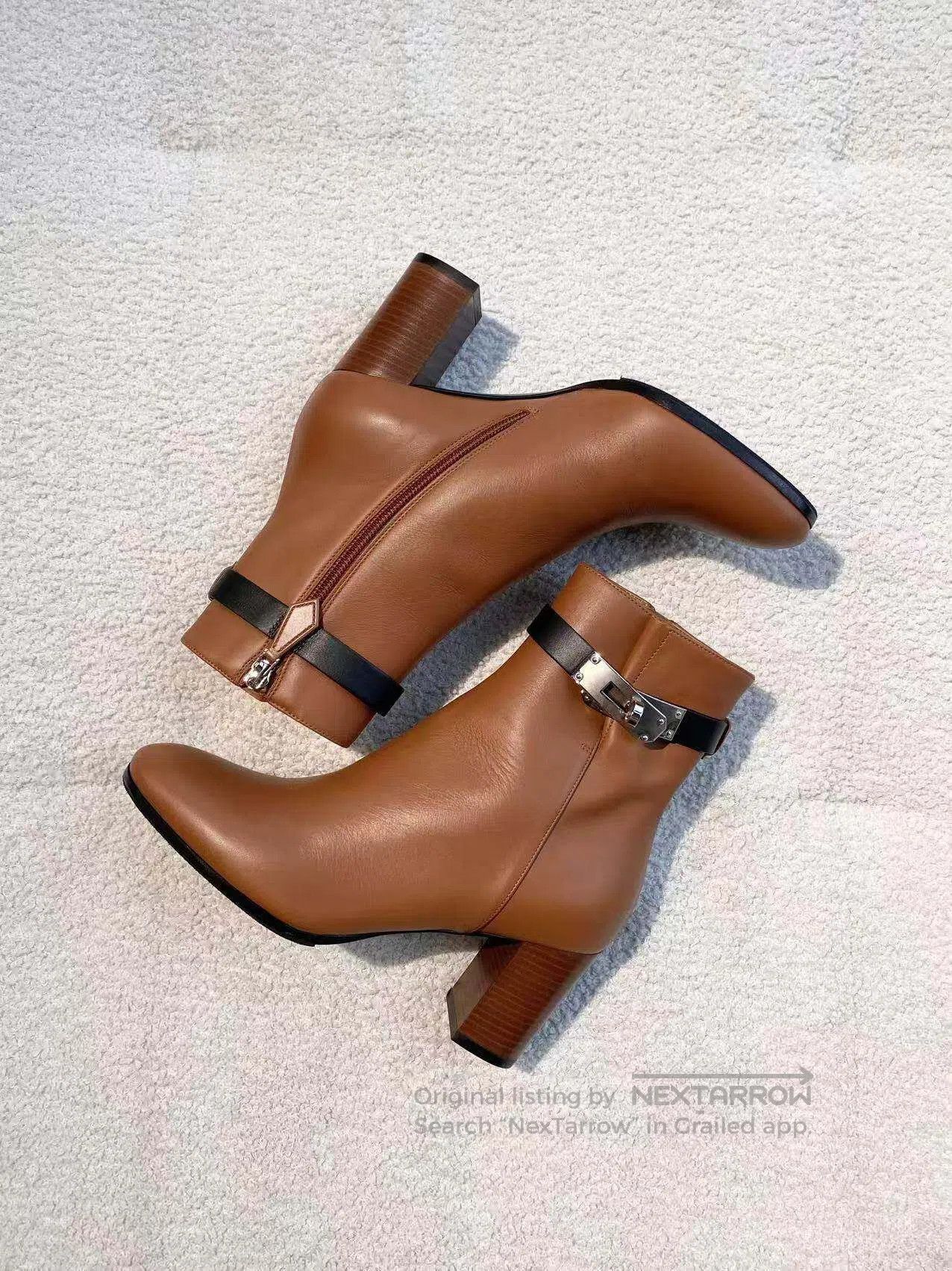Hermes Hermes Kelly buckle high-heeled ankle boots| Size US 4.5 / IT 34.5 - 4 Thumbnail