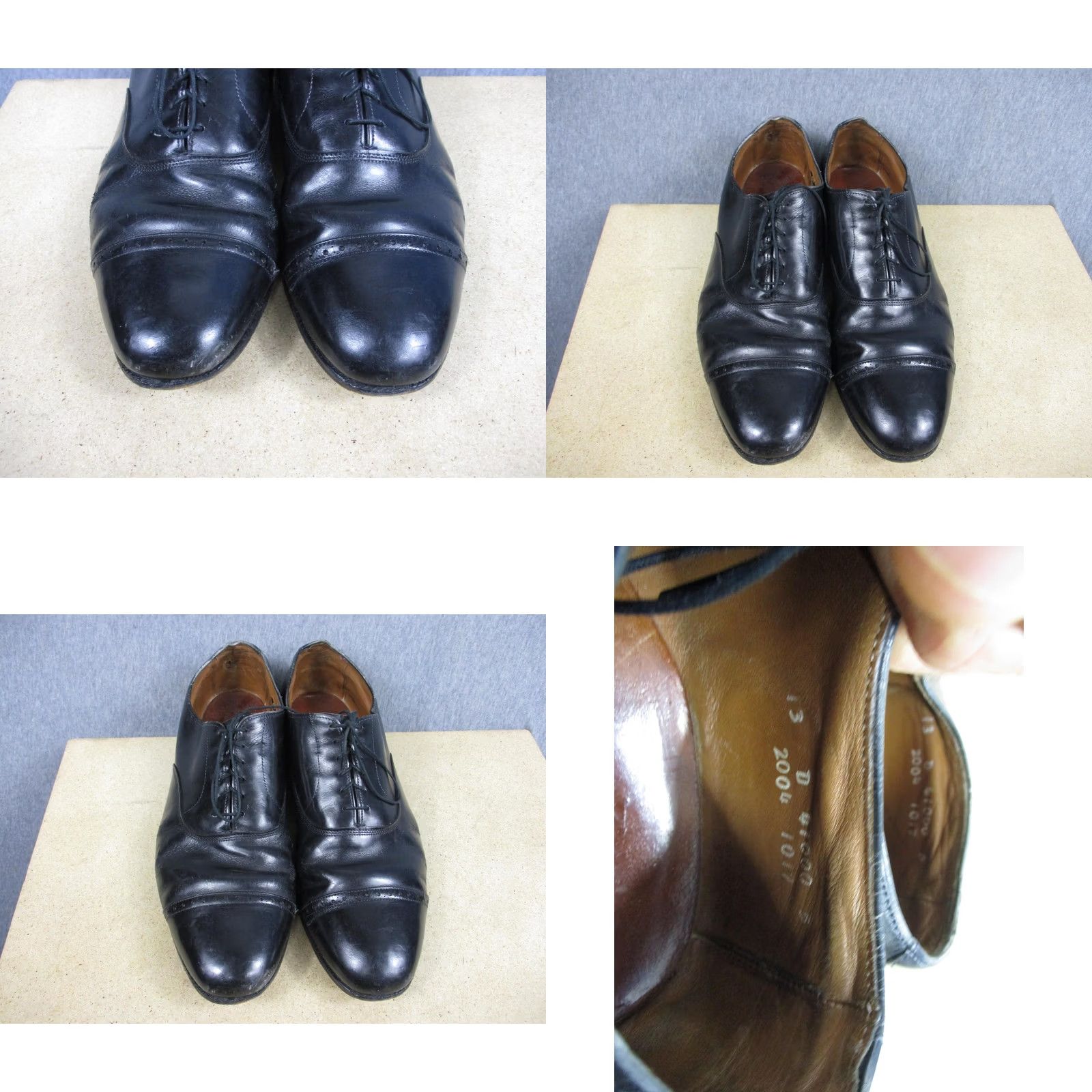 Allen Edmonds Allen Edmonds Dress Mens Black Byron Shoes Size Cap Toe Oxford Made USA Size ONE SIZE - 9 Thumbnail