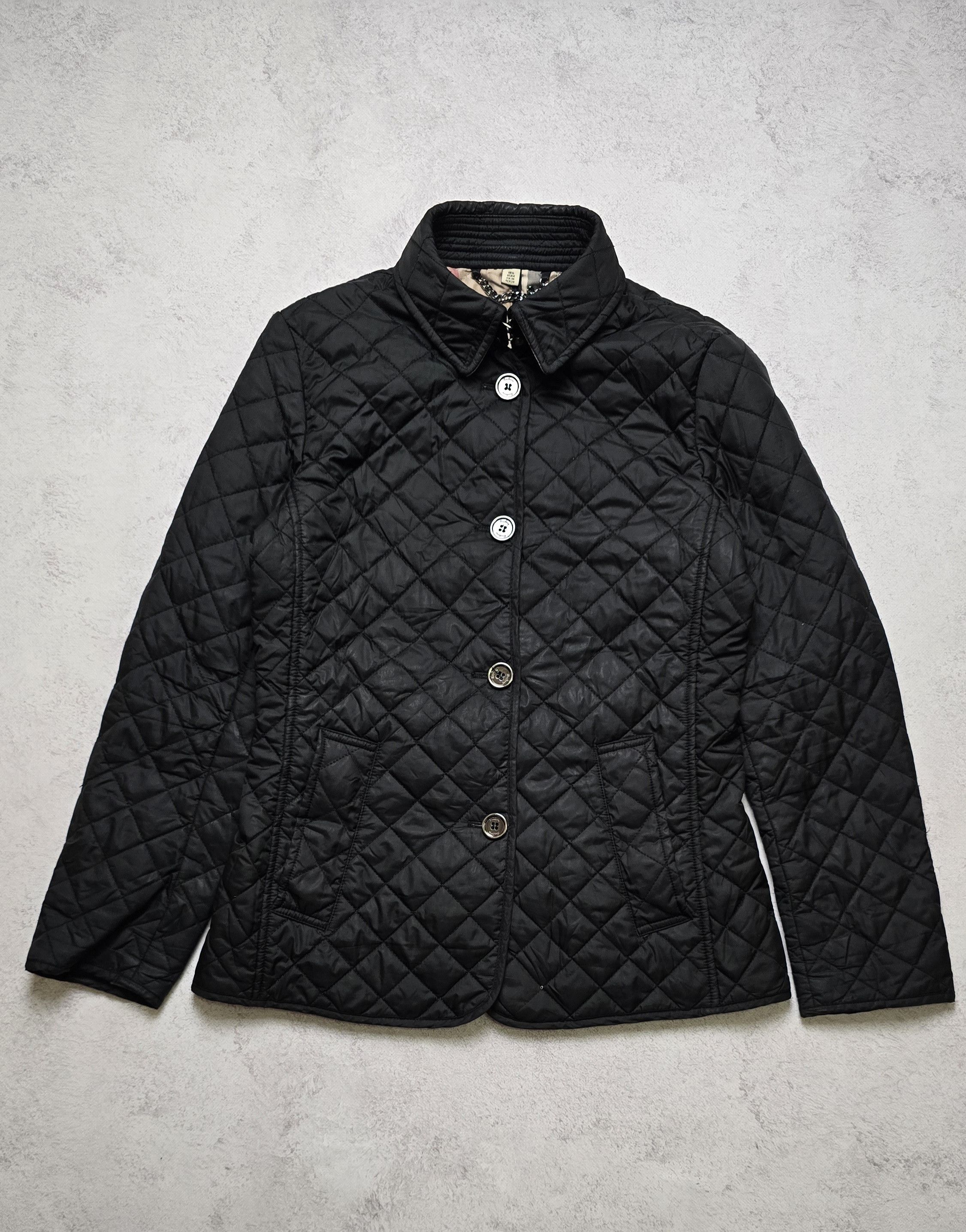 Burberry Burberry Brit Women’s Black Quilted Jacket Nova Check Size XS / US 0-2 / IT 36-38 - 1 Thumbnail