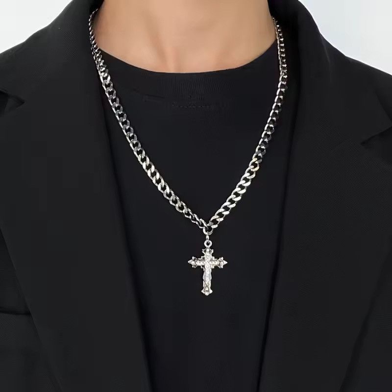 Japanese Brand Gothic Cross Necklace - Y2K Goth Pendant Size ONE SIZE - 2 Thumbnail