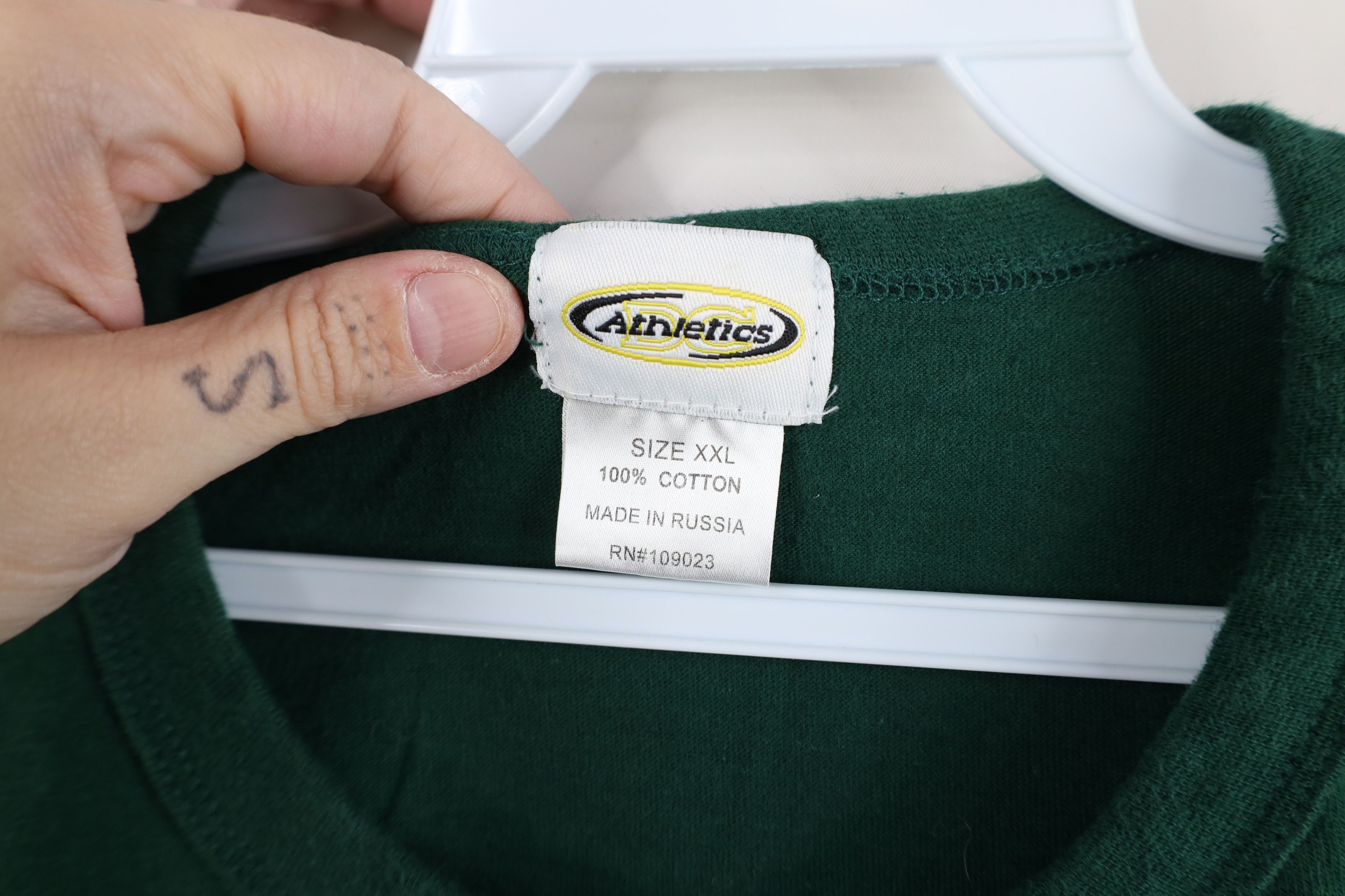Vintage Vintage 90s Streetwear Short Sleeve T-Shirt Green Cotton Size US XXL / EU 58 / 5 - 8 Thumbnail