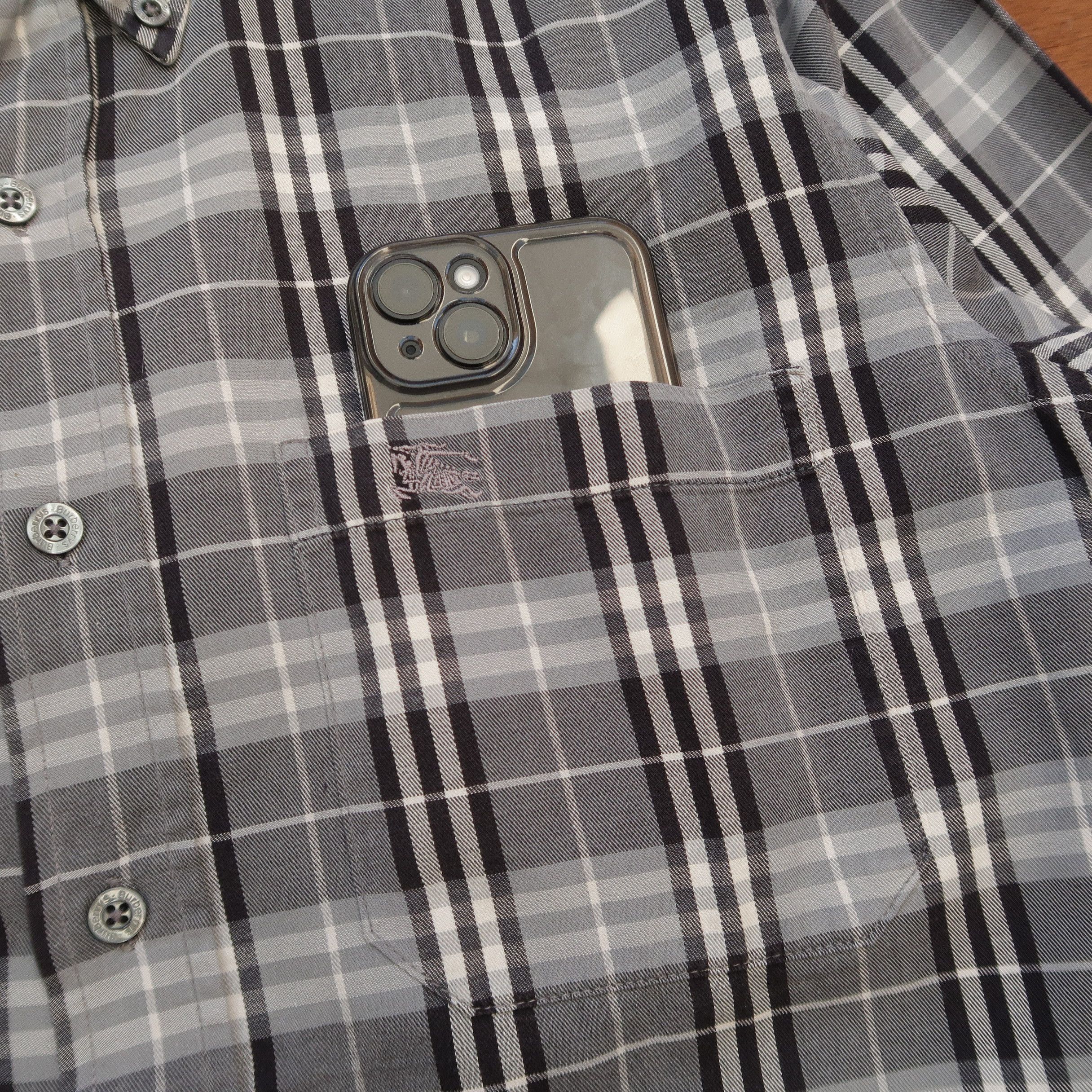 Burberry Burberry London Nova Check Gray Shirt Old Money Style Size US M / EU 48-50 / 2 - 6 Thumbnail