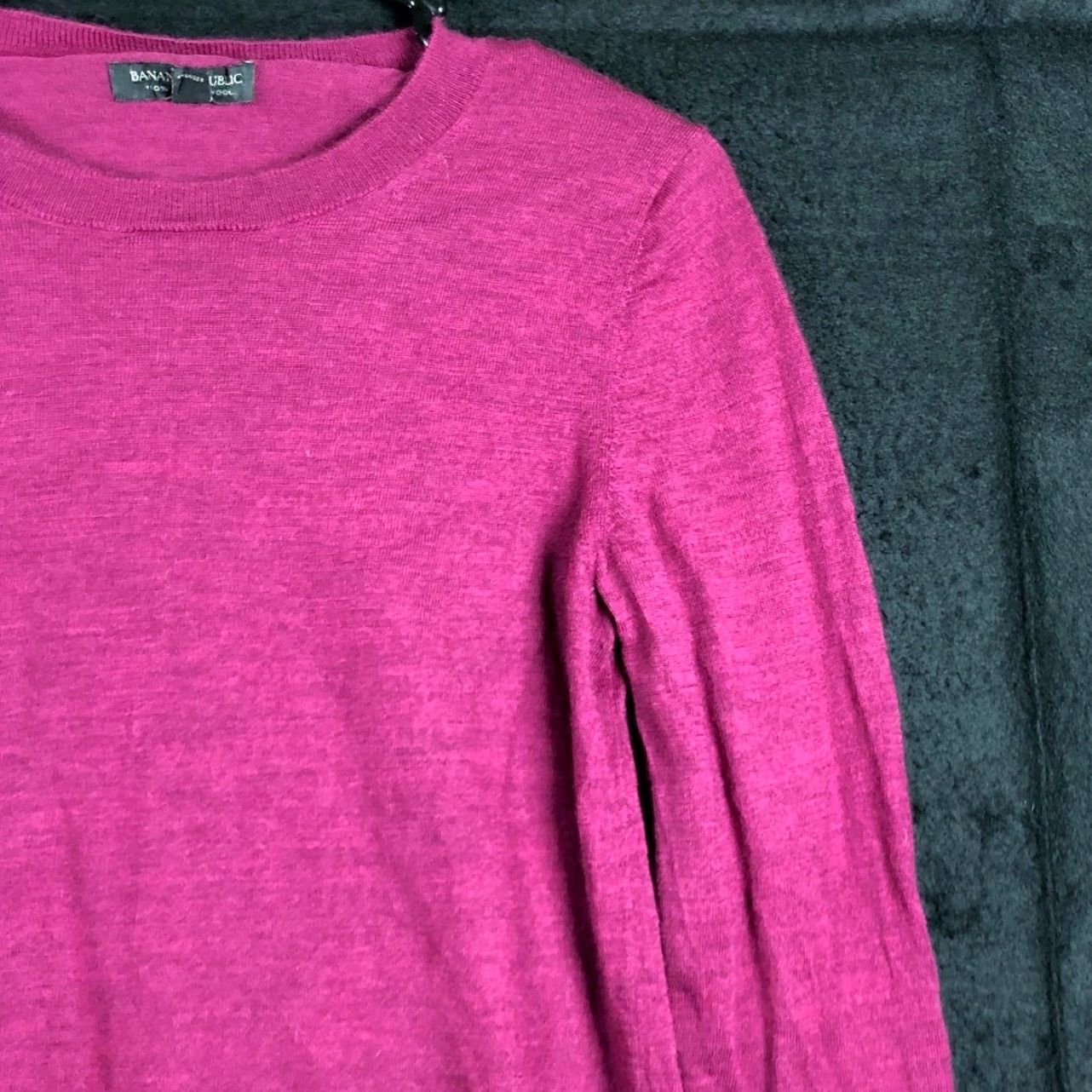 Banana Republic Banana Republic Womens Sweater Purple 100% Merino Wool Long Sleeve M - Casual Workwear Knit Pullover Crew Neck Solid Size M Womens Pullover Sweater Size M / US 6-8 / IT 42-44 - 5 Thumbnail