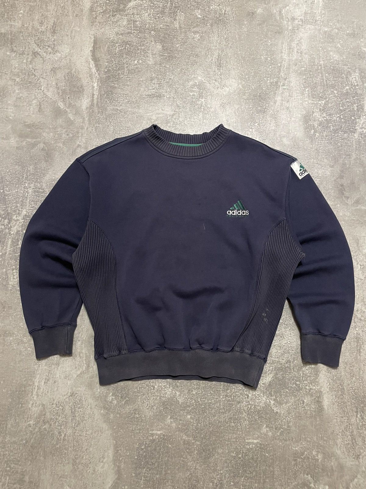 Adidas × Vintage Vintage 90s Adidas Equipment Sweatshirt Pullover Size US S / EU 44-46 / 1 - 1 Thumbnail