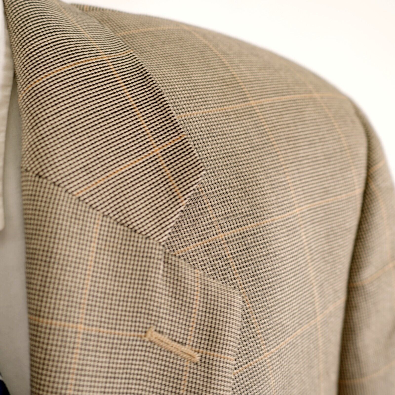 Brooks Brothers Brooks Brothers 346 Silk Wool 42R Tan Check W/ Yellow Window Size 42R - 2 Thumbnail