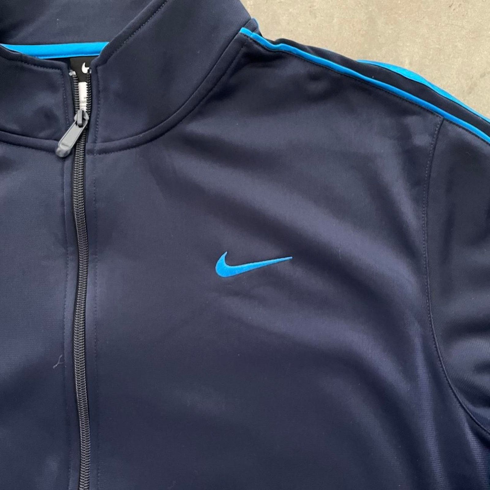 Nike Nike Blue Two Tone Track Jacket Size US XL / EU 56 / 4 - 3 Thumbnail