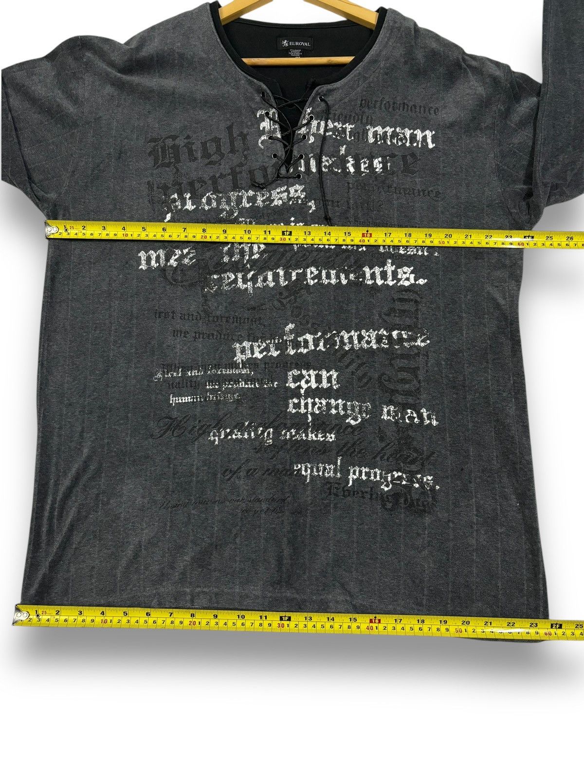 If Six Was Nine Vintage Japanese Brand Poem Lace Up Long Sleeve Punk T-shirt Size US L / EU 52-54 / 3 - 14 Thumbnail