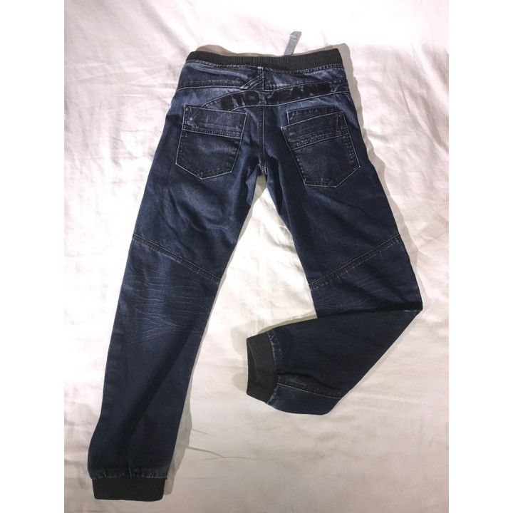 Other ETO Jeans Men's Dark Blue Pieced Denim Rippled Jogger Jeans Size US 28 / EU 44 - 2 Thumbnail