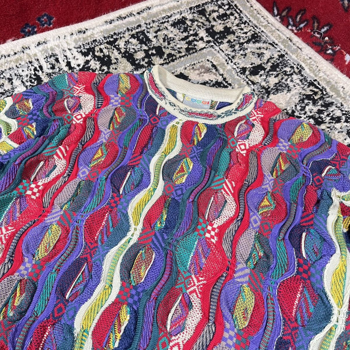 Coogi Vintage COOGI Australia 3D Knit Y2K Streetwear Multi Sweater Size US M / EU 48-50 / 2 - 3 Thumbnail