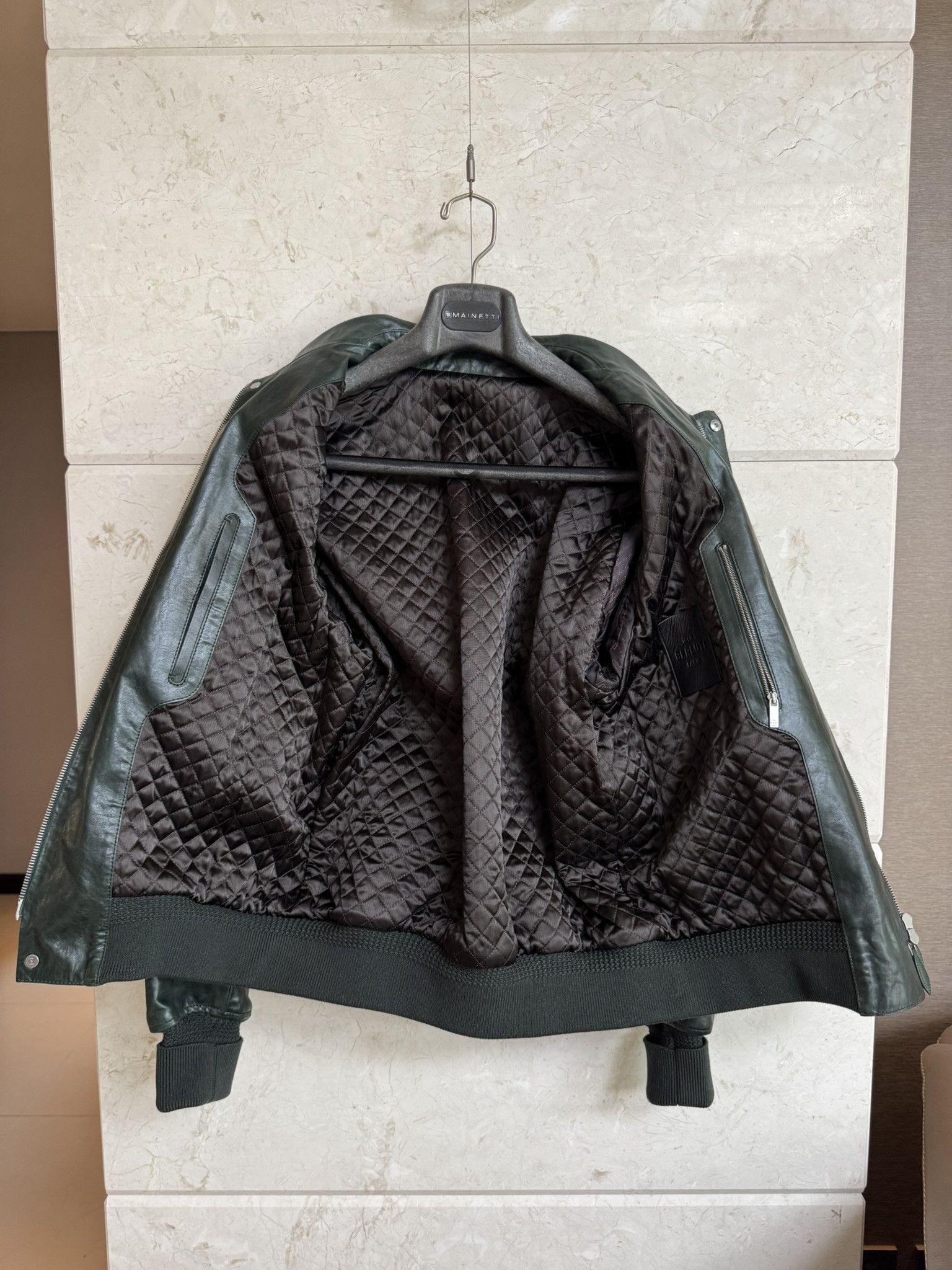 Berluti Berluti Patina Leather Flight Jacket - Deep Green - EU 50 Size US M / EU 48-50 / 2 - 5 Thumbnail