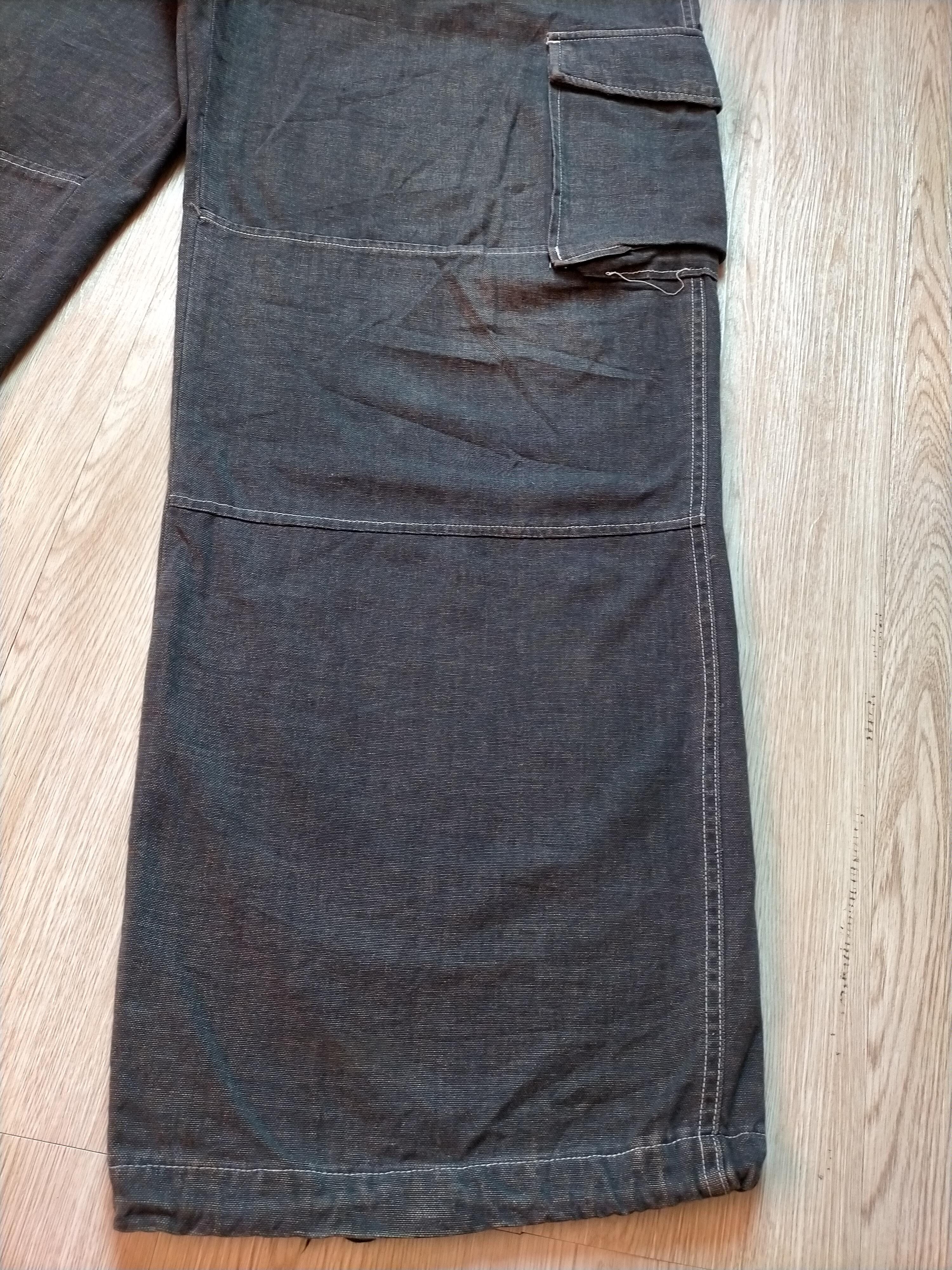 JNCO × Japanese Brand Raton Laveur Wide Leg Baggy Cargo Embroidered Black Jeans Size US 32 / EU 48 - 8 Thumbnail