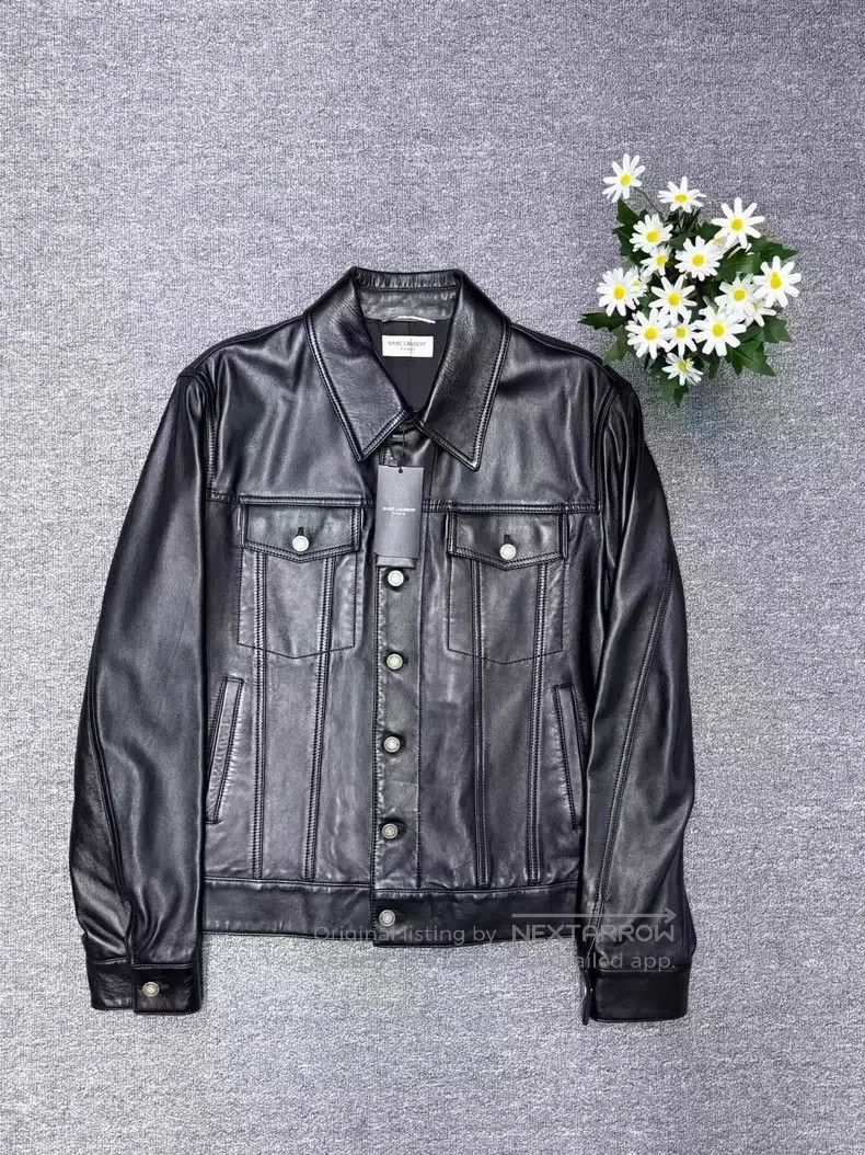 Saint Laurent Paris Saint Laurent Paris Sheepskin Biker Jacket Size US XXL / EU 58 / 5 - 1 Thumbnail