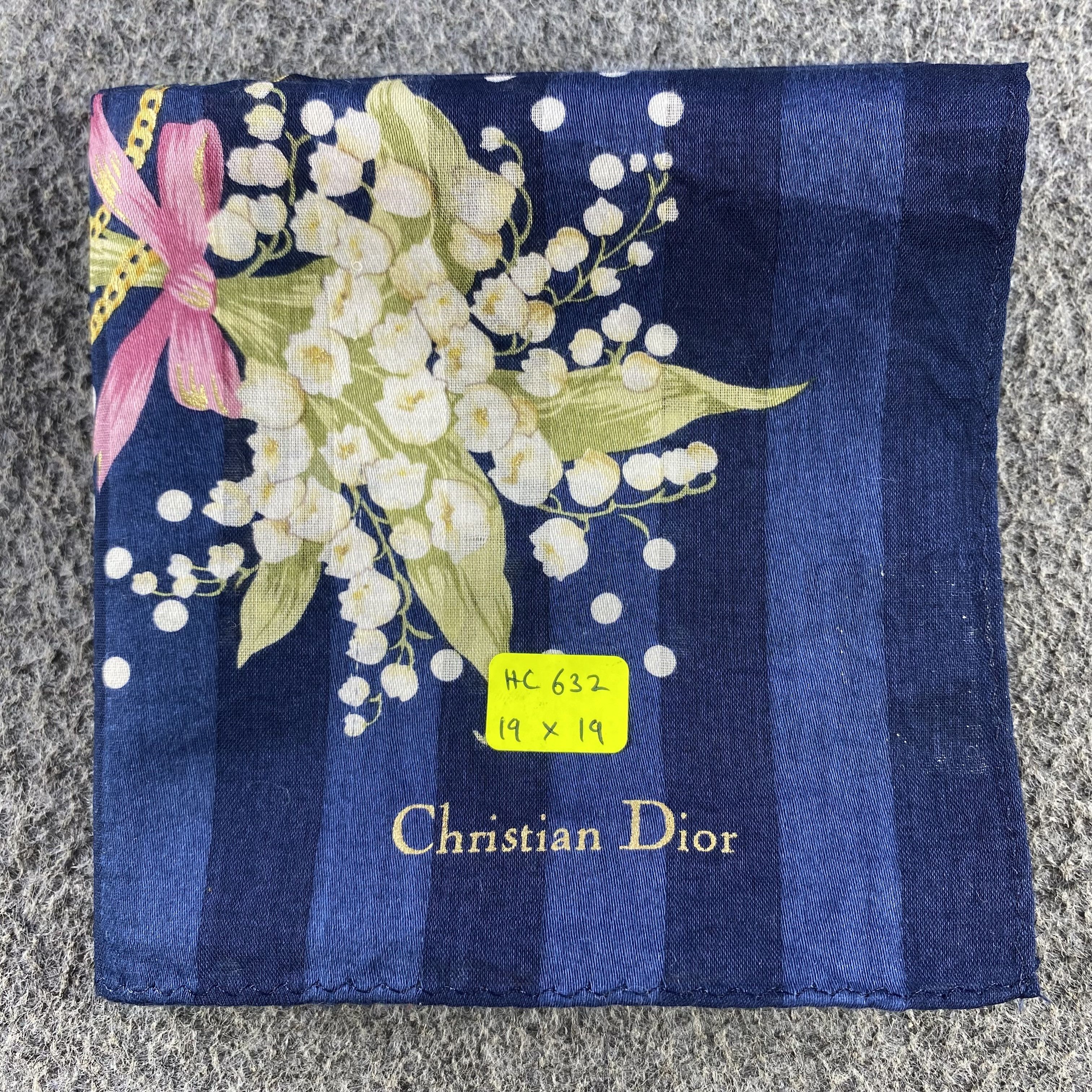 Vintage Christian Dior Handkerchief/Neckerchief/Bandana HC632 Size ONE SIZE - 5 Thumbnail