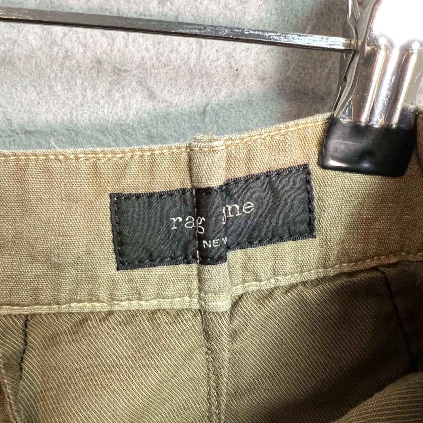 Rag & Bone Rag & Bone Womens Olive Green Button-Front Utility Midi Skirt With Pockets Skirt Women Olive Green Button-Front Midi Skirt With Pockets Size 42" / US 20 - 3 Thumbnail