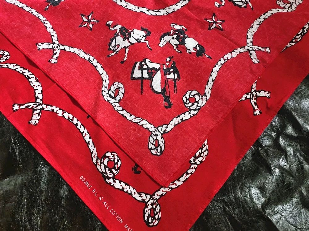 RRL Ralph Lauren RRL Bandana COTTON Scarf handkerchief Size ONE SIZE - 5 Thumbnail