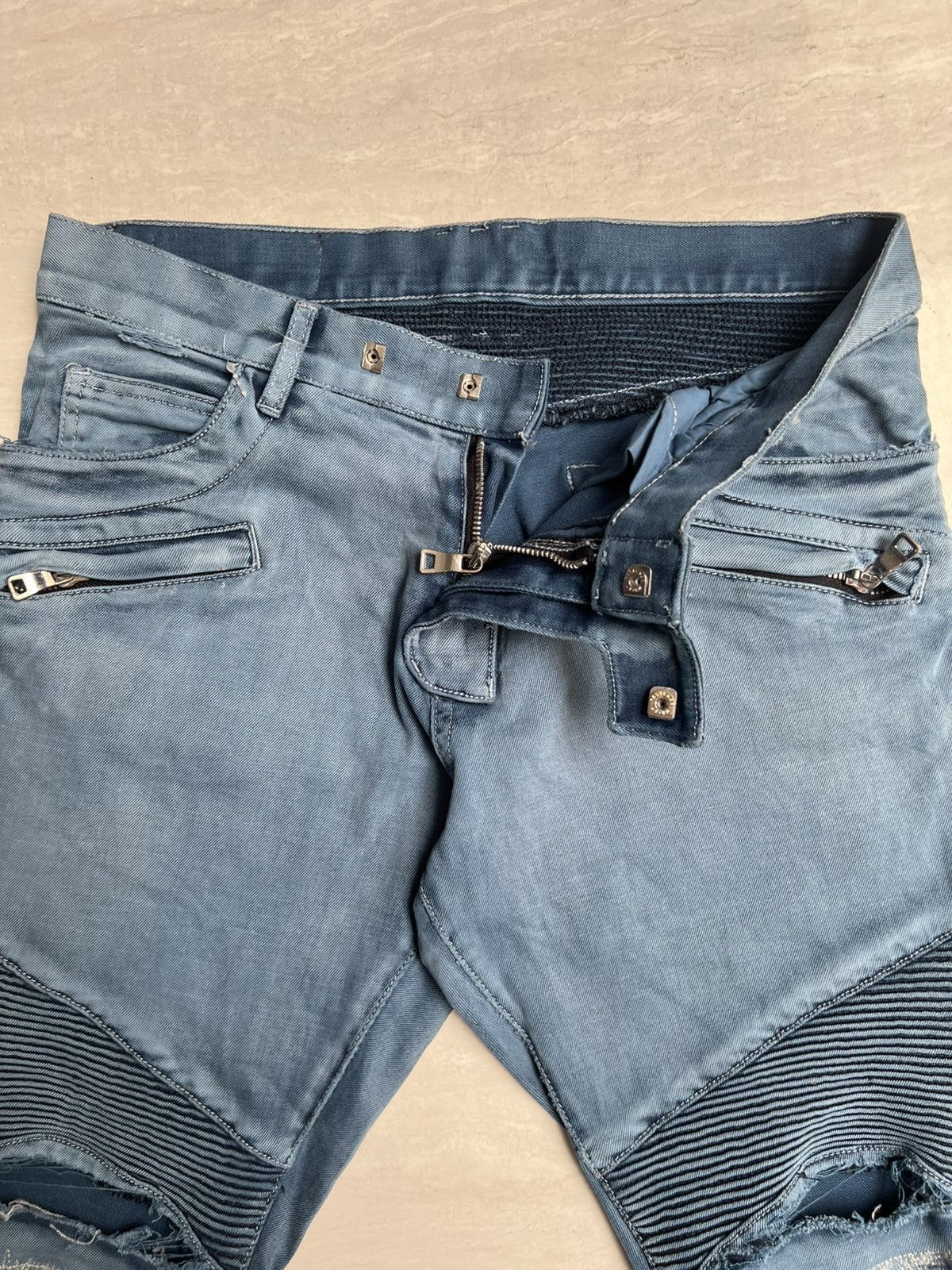 Balmain Balmain Paris Biker Distressed Jeans Size US 32 / EU 48 - 3 Thumbnail
