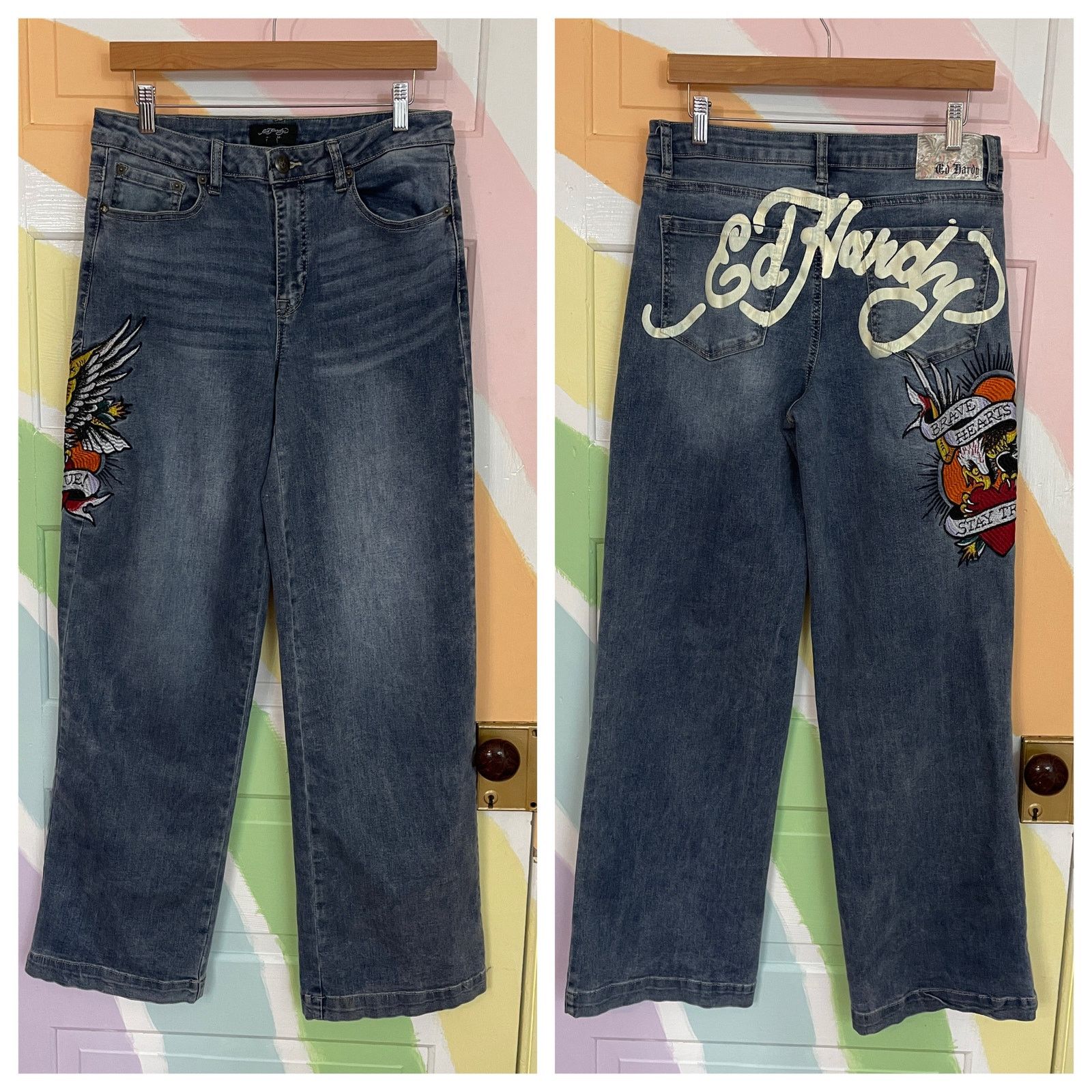 Ed Hardy Ed Hardy Tattoo Graphic Jeans Y2K Denim Size 30 Size 30" / US 8 / IT 44 - 1 Thumbnail