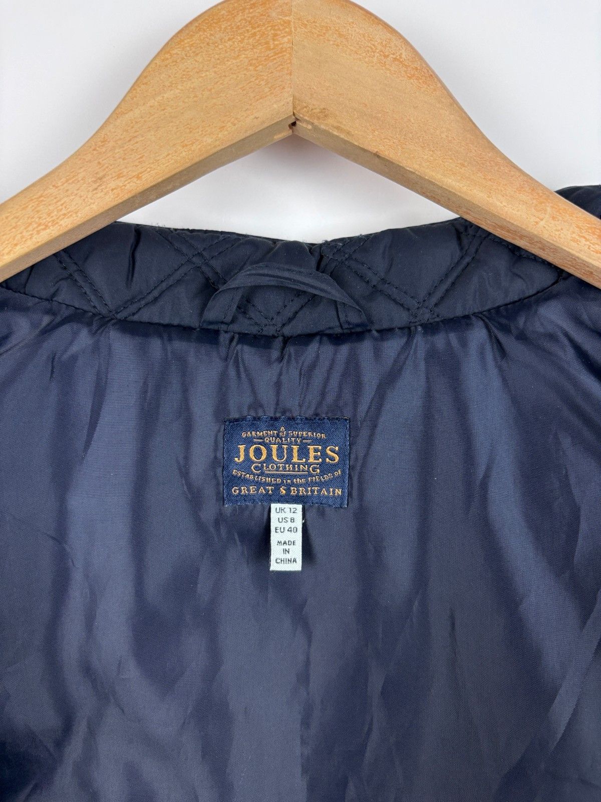 Other Joules Quilted Zip Vest Jacket Blue Size US 8 / EU 40 Size M / US 6-8 / IT 42-44 - 8 Thumbnail
