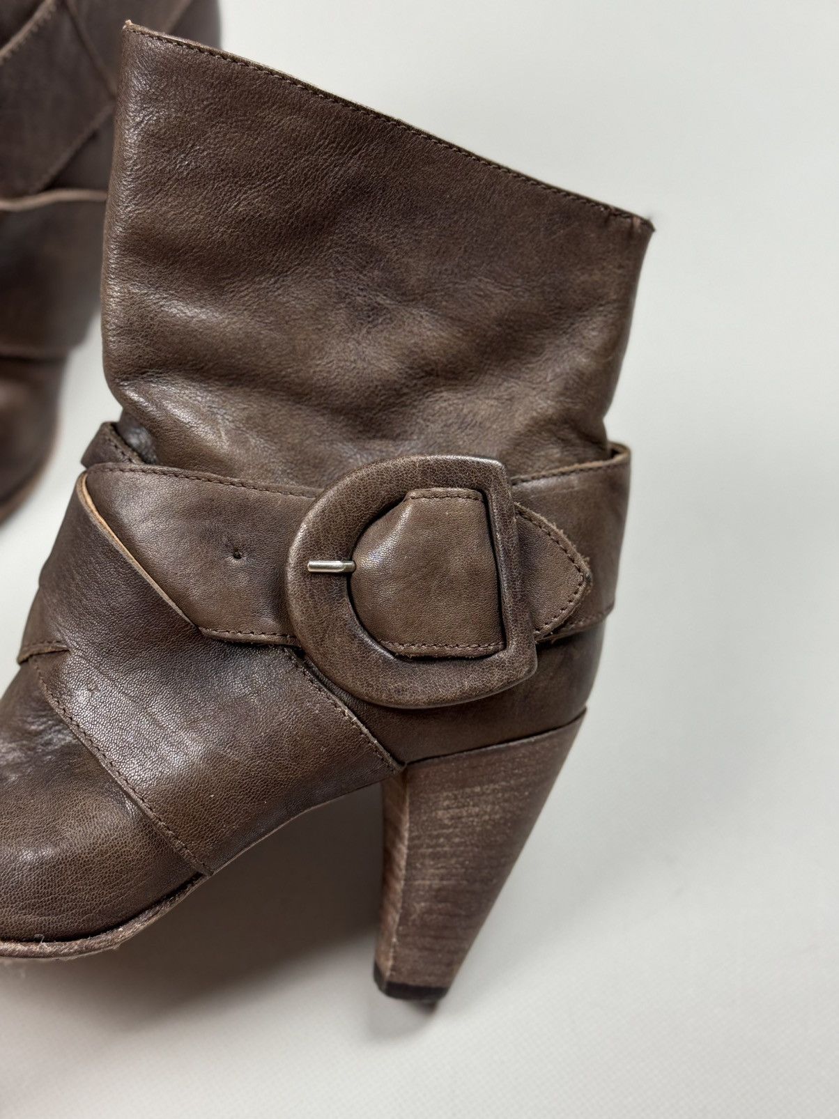 MoMA MOMA Ladies Leather Heeled Avant-Garde Boots Shoes Size 36 Size US 6 / IT 36 - 10 Thumbnail